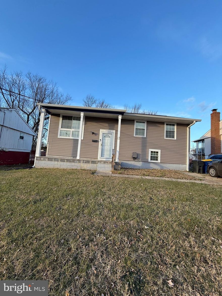 THIS is a great opportunity to own this well-maintained 3-bedroom, 1.5-bath, split-foyer single family home, located inside the City of Glenarden. 
The upper level of this home offers an open living room with lots of natural sunlight coming thru each new window… a sunny comfortable dining area and an open kitchen with a door that leads directly to the deck…perfect for entertaining or just relaxing outdoors. The kitchen features a brand new stainless steel refrigerator, and offers excellent potential for your own modern design vision.
The lower level provides additional living space, including a sunny family room filled with natural light from the new sliding glass door, leading to a patio and large fully fenced backyard, ideal for gatherings and outdoor enjoyment. You’ll also find a laundry room, generous storage, and a bonus room currently used as a fourth bedroom.

Major improvements have already been completed, including a new roof, new siding, newer furnace, and brand-new windows throughout — reflecting true pride of ownership. Being sold AS-IS this home is move-in ready and priced to sell!!

Don’t miss this one — homes with this value and potential do not last long!