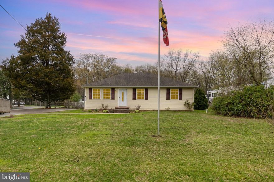 Back to Active! No fault of the sellers! Welcome to this charming 3-bedroom, 2-bathroom rancher located just minutes from the heart of North East! Offering convenient one-level living, this well-maintained home sits on nearly an acre of land with a fully fenced backyard that backs to trees—perfect for privacy and enjoying the outdoors.

The spacious eat-in kitchen features, ceramic tile floor and backsplash, sliders that lead out to a large back deck, ideal for entertaining or relaxing. The primary bedroom features brand-new carpet and an en suite bathroom, while bedrooms 2 and 3 also offer brand-new carpet (hardwood flooring is underneath if you prefer no carpet). The finished basement provides additional living space, making this home move-in ready.

You'll benefit from public water and sewer, which means fewer inspection hassles and added peace of mind. There's no HOA, giving you freedom and flexibility.

Outside, you'll find a paved driveway with ample parking, a detached garage, and a newer 14x28 shed equipped with water, electric, and a tankless water heater. Currently set up for dog grooming, this versatile space is perfect for a hair stylist, hobbyist, or small home-based business (buyers to verify use with Cecil County). A dog kennel is also located in the backyard—ideal for pet lovers or get those chickens and save on eggs!

Sellers are open to removing the shed and are willing to offer a $10,000 price reduction or seller concessions to help accommodate the buyer, should that be of interest.

Additionally, the property is located in a USDA-eligible area, making it a great opportunity for buyers needing little or no down payment.

Enjoy the perfect blend of privacy and convenience, with close proximity to schools, shopping, restaurants, and quick access to I-95 and Route 40 for an easy commute. Did I mention prime location for a potential AirBnb with nearby marinas, state parks, and large employers in the area?

Don’t miss this unique opportunity—schedule your showing today!