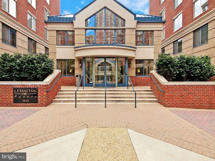 Welcome to this sunny one bedroom , one den  with window and 1.5-bathroom unit perfectly maintained with many improvements  within the Sought-after Lexington Square Condominium. The unit features a well-designed kitchen with stainless appliances (GAS stove), living room with gas fireplace and glass sliding door leading to private balcony overlooking the courtyard, large primary bedroom with walk-in closet and in suite bathroom,  spacious den,  recently installed Harwood floors throughout and full size W/D.  Offer includes an assigned garage parking space AND EXTRA STORAGE SPACE . Building amenities include pool, courtyard, fitness center, manager on site and party room.  The closest metro is only 2 blocks away and  minutes away from upscale restaurants, cafes, shops, and Quincy Park. Unit will be available from August 1st. Long term leases are preferable.