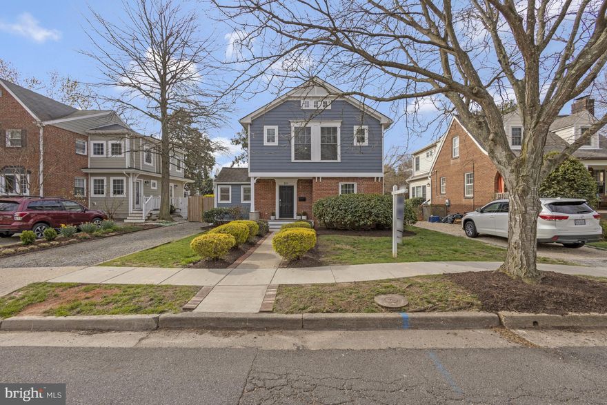 Expanded Rosemont Park bungalow. Exquisitely updated interior. High ceilings, gorgeous open kitchen with stainless steel appliances (new fridge in 2022) and granite countertops, lots of storage. Beautiful oversized windows to let in plentiful sunshine and overlooking a quiet street. Main level bedroom can also be used for den, home office. Full bath and laundry on main level as well. Hardwood flooring throughout ample main level living space, which includes a living room and dining room as well as an additional flex area on the way to the patio - could make a great den area, play area, workspace, exercise room, additional dining area - use your imagination. Upstairs, enjoy a private primary bedroom and bath with large walk in closet and gorgeous windows. Two additional generously sized bedrooms and a full hall bath. Dual zone HVAC with new lower level unit and humidifier in 2018. Desirable landscaped and fully fenced (new fence in 2021)  lot with lovely paved patio and plenty extra space for storage in an oversized shed. Short walk to Braddock or King Street Metro. Walk to Del Ray, Old Town, restaurants, shops, boutiques, groceries -- everything Alexandria has to offer.