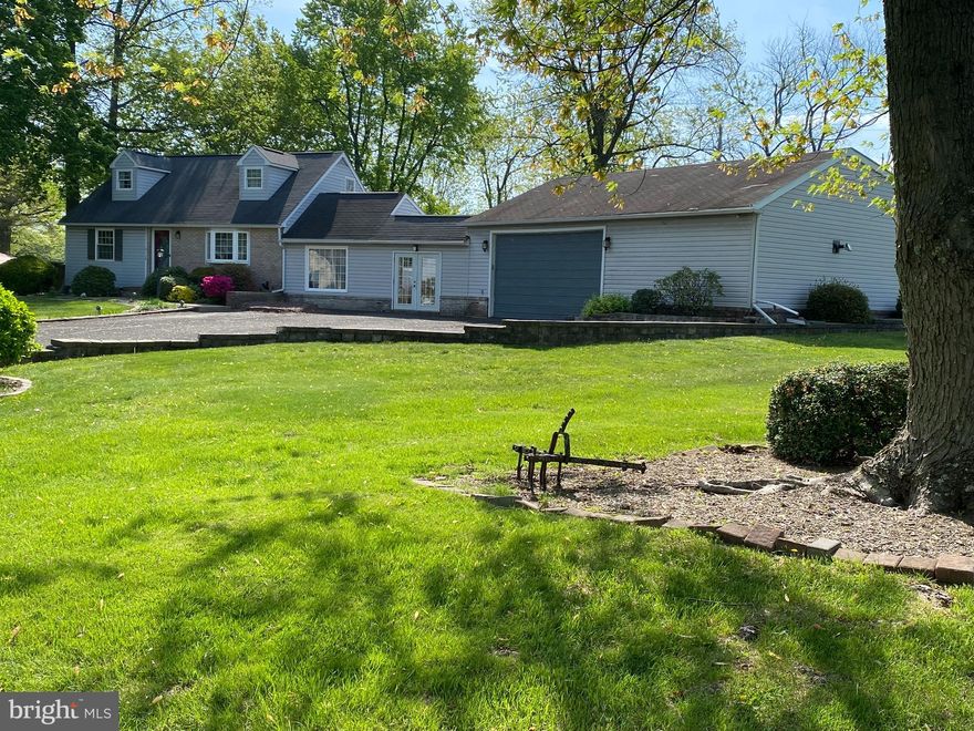 **ALL OFFERS DUE BY MONDAY, May 5, 2025 9:00PM**  3-bedroom, 2-bath Cape Cod offers a sense of privacy and space, situated on a double lot on a no-outlet road in Dublin Boro.  Perfect for enjoying outdoor activities. The home features a beautiful, large open kitchen with granite countertops, a sizable island, kitchen seamlessly flows into the dining area, which is filled with natural light from numerous windows and includes a sliding door leading to the back paver patio.
The original garage has been converted into a family room, complete with a slider to the back patio, has pull-down stairs for extra storage, and steps to the basement. The main floor also includes two smaller bedrooms and a full bathroom. Upstairs, you'll find another bedroom and a full bath, along with an unfinished room that could be used as attic space or finished to your liking.
The laundry and all mechanical systems are located in the unfinished basement.

For those needing garage space, this property boasts an extra-large garage with its own electrical service, air compressor, exhaust fan, additional rooms, and a walk-up attic – a fantastic space for hobbyists or car enthusiasts. The beautiful lot is enhanced with hardscaping, large yards, and a spacious shed with a garage door.
**Please note that the home is being sold in as-is condition and will require updating, finishing work, and fresh ideas to reach its full potential. The seller will not be making any repairs**.