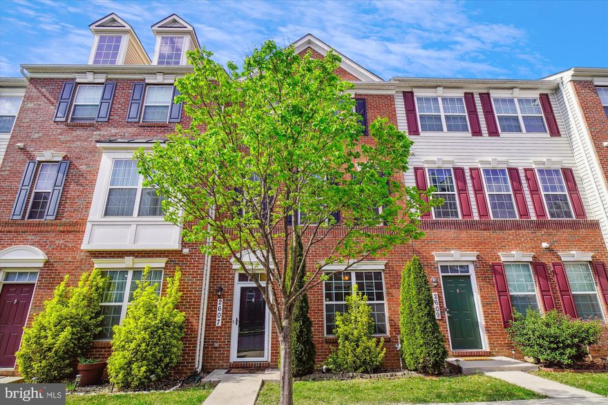 Open House Cancelled. Fabulous Beazer brick-front townhome, move-in ready! This gracious home offers 4 bedrooms, 3 full baths, 1 half bath, 2-car garage, large windows, and a deck. The kitchen features granite countertops and island, 5-burner gas cooktop, 2 wall ovens, stainless steel appliances, and tile floor for easy maintenance. The upper level has a primary bedroom with vaulted ceiling, ceiling fan, and walk-in closet, while the primary bath features dual vanities. Two more bedrooms and a laundry closet are on the upper level. One bedroom and full bath are on the first floor. Hardwood floors grace the main level, and new carpet and fresh paint complete the home. The sought-after neighborhood of Market Square offers amenities such as the community pool for those coming hot days, walking paths, and playgrounds. It also offers exceptional walkability and access to restaurants, shopping, gyms, salon – plus easy access to major commuter routes, the MARC train, and downtown Frederick! Outdoor recreation awaits you at Monocacy Riverside park and Cluster Spires Golf Club. You’ll love it here!