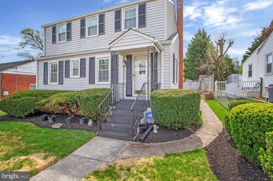 Location, location, location! Embrace the charm of this gorgeous detached Colonial in the heart of College Park!  Stately wrought iron handrails and manicured shrubbery guide you to a welcoming covered front stoop. Step inside to a flowing main level that seamlessly blends a living room, dining room, and a sun room addition ideal for unwinding.  The eat-in kitchen boasts built-in shelving, a new dishwasher, a two-year-young gas range, a refrigerator, and modern LVP flooring. Convenience abounds with a full bathroom featuring a tub and ceramic tile on the main level,  along with a bedroom complete with a ceiling fan.  Ascend the stairs to discover three additional bedrooms and another full bathroom on the upper level. The owner's suite is a tranquil retreat, featuring multiple closets for effortless organization.  The basement, waterproofed and refinished in 2016, offers exceptional versatility.  This expansive space encompasses a recreation room, laundry area, a cedar closet, and even a second refrigerator (conveyed as-is).  Hardwood floors rest beneath the carpets throughout the main level, staircase, and upper level, waiting to be revealed for a touch of classic elegance.  An attic fan is also conveyed in as-is condition.  Step outside to your own private oasis. The awesome, level lot boasts a brick patio, perfect for outdoor entertaining, and a handy storage shed tucked beneath the porch. This home offers an abundance of storage space throughout, ensuring a place for everything. For peace of mind, this home includes a one-year home warranty through America's Preferred Home Warranty.  Conveniently located near: Major commuter routes, including I-495 and the Greenbelt MARC Metro station. Just minutes from the College Park Market place featuring convenient shopping and dining options. The scenic Hollywood Neighborhood Park is nearby and includes amenities such as tennis court, basketball court, soccer field, pavilion area, picnic tables, and three playgrounds. Just 20 minutes to Washington DC. Don't miss your opportunity to own this gorgeous Colonial in a sought-after College Park location!