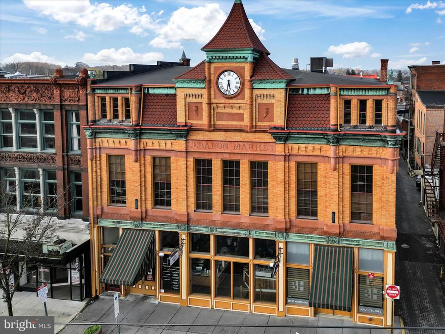 Public Auction held on site Monday, December 30, 2024 @ 12 noon - Successful bidder required a 10% non refundable deposit - Settlement within 60 days - List price does not reflect final sales price * Lebanon Farmers Market with approximately 33,000 SF. This outstanding local landmark features a 1st floor market w/22 stands & currently 21 are occupied by vendors. The market is open Thursday-Saturday. 2nd floor consists of a mezzanine with a dining area overlooking the market. Also has 6 stands with 4 occupied. 3rd floor is a state of the art, fully equipped restaurant w/seating for 190 guests. Highlighted by a large & beautiful antique back bar. Also has an event center w/120 person capacity. Attic is equipped with a sprinkler system but has been been developed. The basement is finished with offices, closets & lunchroom. Note: This outstanding historical downtown Lebanon building was completely renovated by a local visionary in 2006. A 6.5 million dollar investment in renovation, outstanding design & mechanicals will be to your benefit. Property is currently netting 160K annually. Sellers have enjoyed their ownership, but have another opportunity & are very motivated to sell. Believe the new owner can take this income producing property to the next level.