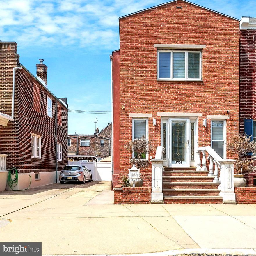 Please tour the immaculate home at S. Marvine Street.  Offering plenty of space for enjoyment both interior and exterior while also offering the ultra exclusive private driveway in S. Philadelphia.  The home has a finished basement with half bathroom and a walk in closet space for plenty of storage.   The 2nd floor space offers a very large bedroom and secondary guest bedroom.  The fully renovated bathroom space offers premium finishes and custom fittings and is adjacent to a 2nd floor laundry room.   Please schedule a showing today!  This surely won't last long.