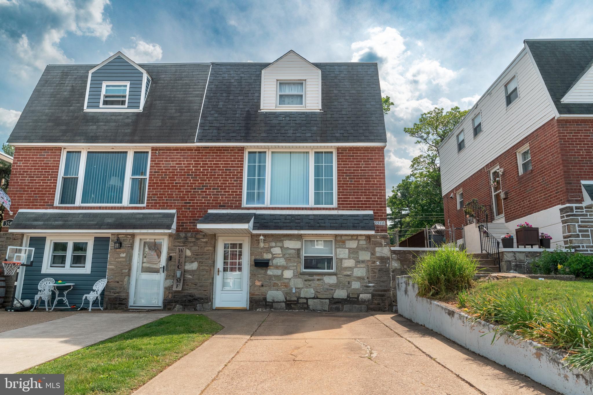 Welcome to this generously sized twin home nestled in the desirable Academy Gardens section of Northeast Philadelphia. Boasting a traditional straight-through layout, this home offers a surprising amount of living space, perfect for those looking to spread out and make a house their own.
The main level features an expansive living area that flows into a bright, eat-in kitchen, a great setup for everyday living or entertaining guests. Downstairs, the fully finished basement provides even more usable space, including a convenient hall bathroom and two separate exits for added flexibility and function. The garage has been thoughtfully converted, offering additional interior room ideal for a home office, playroom, or hobby area.
Upstairs, you'll find three exceptionally spacious bedrooms, each offering plenty of natural light and closet space. A full hall bathroom completes the second floor, serving the bedrooms with ease.
Outside, enjoy a small, fenced-in patio area, a private spot to relax, garden, or grill. Whether you're a first-time buyer or someone looking for a home with room to grow, this property has great bones and endless potential.