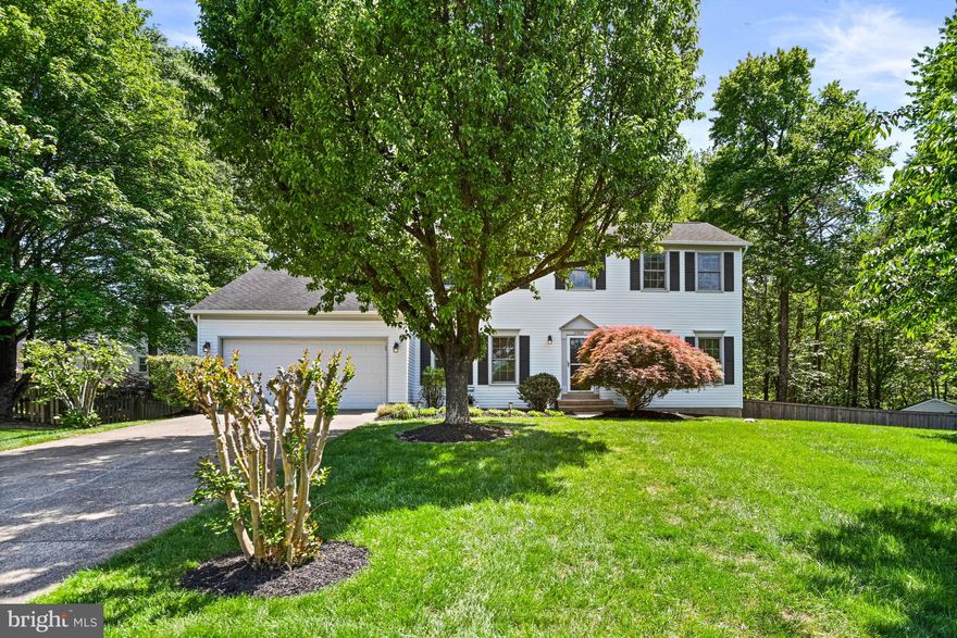 Welcome to this stately Colonial nestled at the end of a quiet cul-de-sac in the highly sought-after Fox Mill Estates. Set on a generous 0.32+ acre lot, this beautifully maintained 4-bedroom, 3.5-bath home offers the perfect blend of classic charm and modern comfort. Step inside to find hardwood floors in the inviting foyer, leading into elegant formal living and dining rooms, ideal for both everyday living and entertaining. The spacious eat-in kitchen features granite countertops, tile flooring, and a bright bay window, seamlessly opening to a cozy family room with a woodburning fireplace. A sliding glass door leads to a private, serene expansive backyard and deck, perfect for entertaining, morning coffee or unwinding in the afternoon. Complete with a storage shed tucked away in the back corner. The main level also offers the convenience of a laundry area and an extended garage with abundant storage space. Upstairs, the generous primary suite boasts a renovated en suite bath with dual vanities, a walk-in shower, and a large walk-in closet. Three additional well-sized bedrooms and a full bath complete the upper level. The fully finished lower level, featuring durable LVP flooring, provides incredible flexibility with space for a recreation room, play area, gym, or additional living area. A newly renovated full bath and a separate bonus room, ideal for storage or a dedicated office, round out this level. Recent updates include fresh paint, 50-gallon hot water heater (2024), garage door opener (2023), heat pump and furnace (2023), Anderson Windows (2010). Roof is approximately 15–20 years old. This thoughtfully cared-for home is truly move-in ready, offering comfort, style, and peace of mind. Enjoy unbeatable convenience just steps from Fox Mill Shopping Center, Frying Pan Park, and with easy access to the Silver Line Metro, Dulles Airport, shopping, and dining. Don’t miss this exceptional opportunity to call Fox Mill Estates home!
