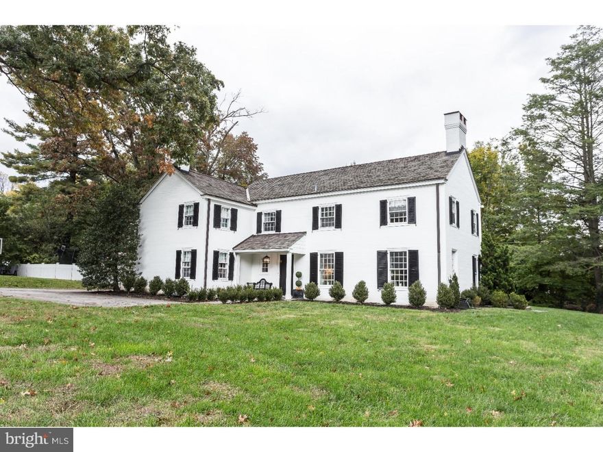 With a prevailing sense of graciousness throughout, this exceptional Mahoney built colonial home is the essence of family living with remarkable architectural details throughout.  Ideally sited in a highly desireable North-side Haverford neighborhood.  Upon entering the home you are welcomed into a sun-filled transverse entrance foyer.  To the right is a spacious Living Room with a fireplace, French doors out to the new patio, and built-ins. The gracious Dining Room comes off of the entrance hall, and has a floor to ceiling window, French doors that lead to the new patio and leads into the Kitchen.  The new open and bright  Kitchen has a large island, white marble countertops, stainless steel appliances and opens to the  Family room with coffered ceiling, fireplace, built-ins, and doors to the patio. There is a cozy den with a fireplace, powder room and mudroom that leads to the garage. The second floor has a large Master Bedroom with his and her bathrooms and three closets.  There are 4 additional bedrooms, two new bathrooms and a laundry room on the second floor.  The lower level is newly finished with a bathroom, plenty of space for play,  and a comfortable media area.  The house enjoys a wonderful and new back slate patio, level yard and attached garage.  This Classic colonial has been updated for comfortable family living and entertaining and is ideally located close to trains, shopping and all that the Main Line has to offer.