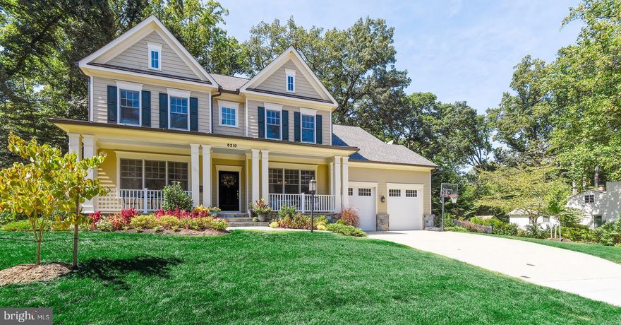 Gorgeous Studio Z designed home feat 10' ceilings & a light-filled, open flr plan. Generous rm sizes, incredible designer gourmet kitchen, huge walk in pantry, FR w coffered ceiling, 1st flr study, screened back porch & charming frnt porch. Mstr suite w/expansive closet & spa bath. Lower level featuring 5th bedroom & full bath, spacious rec room, amazing full size wet bar, perfect for entertaining, storage & more.Elevator shaft with easy option to add equipment in the future. Large 1/4 acre lot, beautiful hardscaping and built-in grill. Fenced yard, 2 car garage with w/Garage Tek system. No school bus needed! Walk to Burning Tree/Pyle/Whitman schools.  Turn Key home with beautiful window treatments, fantastic closet systems and more!