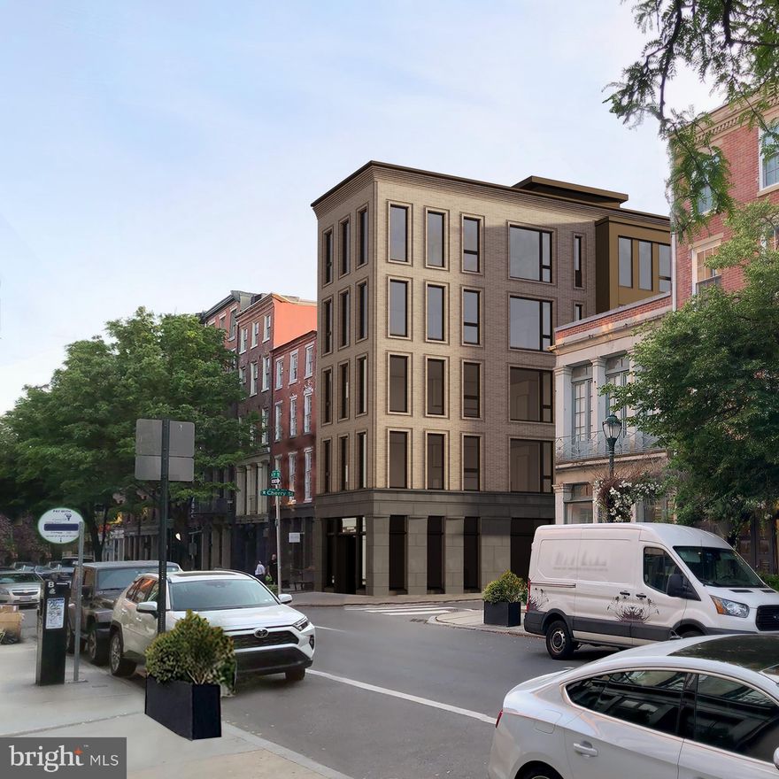 Attention all developers! Presenting an exceptional development opportunity at 130 N 3rd St in the historic Old City neighborhood of Philadelphia: a SHOVEL-READY project for four luxury condominiums above a vibrant commercial space. With all plans and permits in place, you can break ground immediately on this unique investment. Designed by Gnome Architects, this project boasts an unprecedented 98.5% lot coverage approval, offering unparalleled design flexibility in one of the city’s most desirable areas. Each unit features 3 bedrooms, 2.5 bathrooms, and a private balcony accessible from the primary bedroom, while the penthouse boasts a stunning private roof deck with one-of-a-kind views of the city skyline.
Each residential unit will include a dedicated parking space with enough vertical height to create an additional four spaces through car lifts, addressing the high demand for parking. Situated on a prime block, this opportunity allows you to create ultra upscale living spaces just steps away from art galleries, boutiques, and acclaimed dining options, perfectly blending luxury and urban lifestyle. Don’t miss your chance to invest in this remarkable piece of Philadelphia real estate!

Inquire for OM