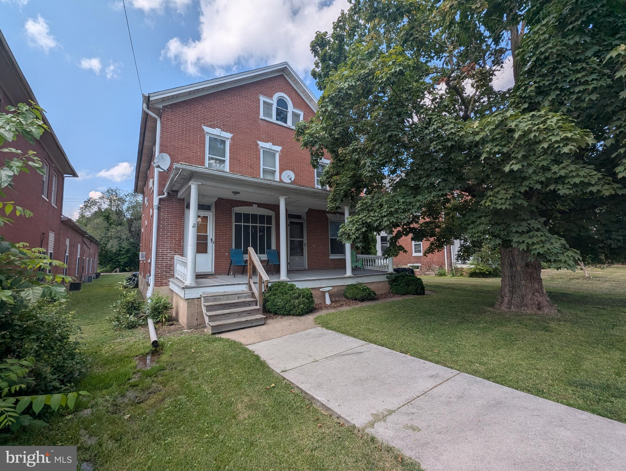 Large 7 bedroom home in Biglerville Borough. Currently, it is split into a 4+ BR unit and a 1st floor1 BR unit, but could easily be a single family home with the option of a 1st floor in-law unit. Zoning is Transitional which allows for residential and commercial use. Wood floors throughout, large attic and basement for storage. Laundry currently in the basement. Nice sized backyard with three off street parking spots.