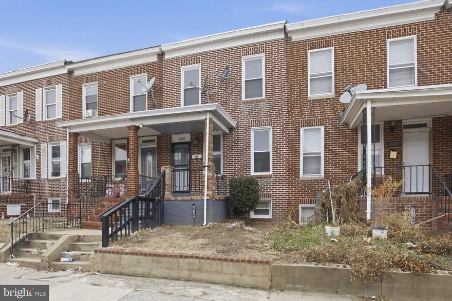 Welcome to 3330 Ravenwood Ave, This lovely, 3 level,  renovated Townhome is move in ready. The home features 4 bedrooms and 2 full bathrooms with a cozy charm. 
Main level features kitchen, 1 bedroom, family room, luxury vinyl floors and coat closet with acces to the rear deck and fenced-in backyard. 
Second level has new carpet floors, 3 bedrooms, linen closet, full bathroom with luxury vinyl & skylight for amazing natural light.
The basement level has a full bathroom, laundry, and walk out. 
Just minutes from Baltimore Harbor, hospitals, public transportation, commuter routes, restaurants and entertainment.