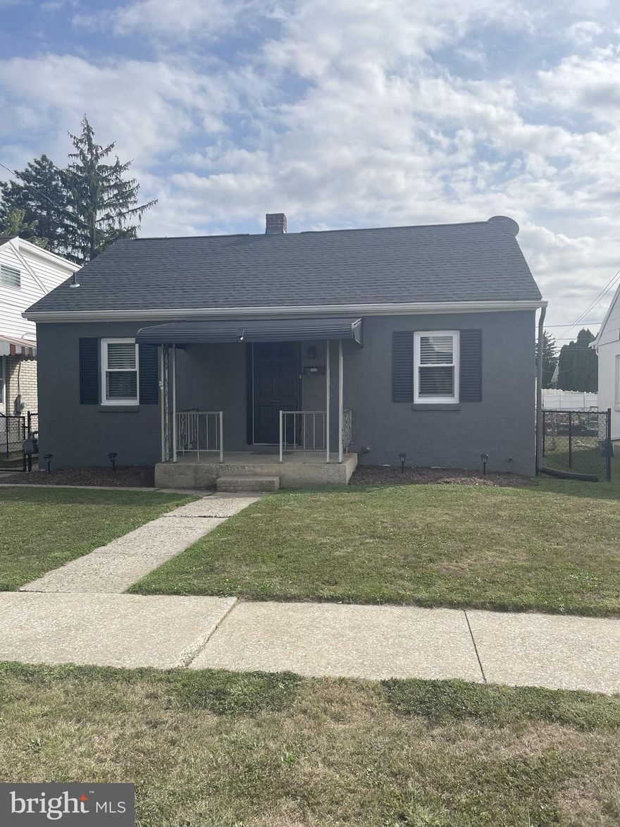 Sweet cape cod with 3 bedrooms and 1 full bath with brand new walk in shower. Home was completely remodeled in 2022. Lg bedrooms 2 on first floor and one on second floor, LVP throughout main level. Custom kitchen with granite countertops, subway backsplash and stainless steel appliances. Lg fenced yard and a 4 car parking pad in the back. New deck with electric. Ceiling fans in bedrooms on first floor and window units convey. New windows, hot water heater, lots of new plumbing work, roof new in 2022 and new HVAC..This home won't last long...