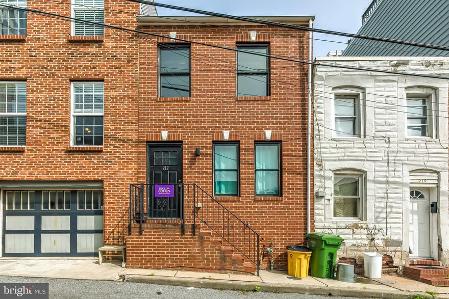 Well maintained fells point renovation on quiet block.   Everything brand new in 2014!  Hardwood floors throughout.  Large eat in kitchen with granite countertops & SS appliances.  1/2 bath conveniently located on main level.  2 large bedrooms upstairs with luxurious full bath with granite vanity &  oversized soaking tub surrounded by marble!  Private balcony accessed by rear bedroom.