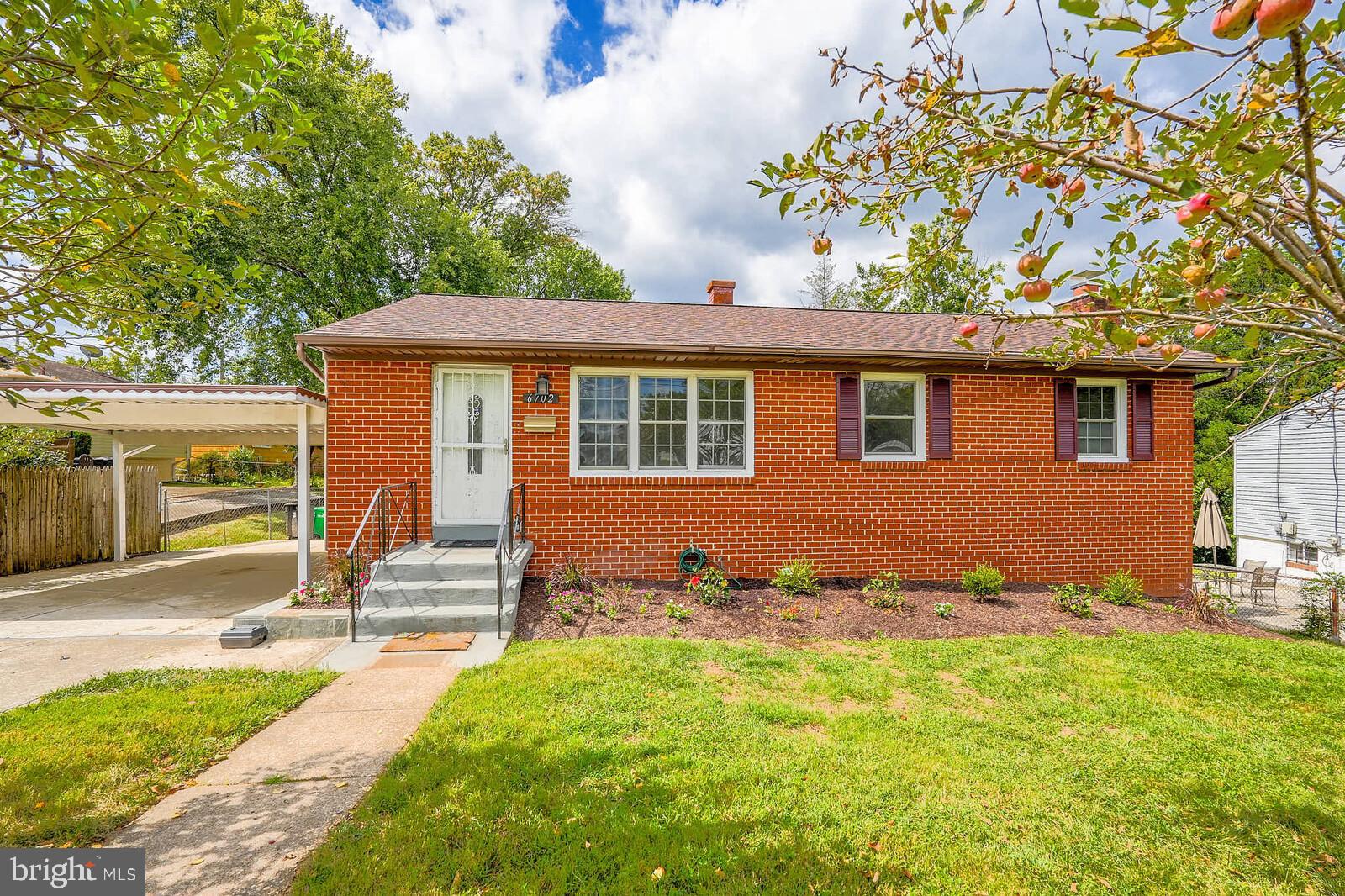 Beautiful & Charming is the best description for this single-family home. It has a Brick exterior, a carport, mostly finished basement except for the laundry area and the mechanical room. A fireplace and 2 rooms in the basement, currently used as bedrooms. Walk out basement from the rear entrance or from the side door. Home has been well maintained and well cared for by the owners, and it will be your gain to own such a single-family residence in a great Lanham area. 3BR/2FB on the main level, hardwood flooring throughout, stainless steel kitchen appliances, granite countertops, walk-out to the rear deck from the kitchen onto this nice and spacious deck that simply makes you want to stay a little longer. Fenced yard, a nice, spacious, and very sturdy shed for ample outside storage. Also, relax on the rear patio from the basement rear exit/entrance. A convenient 2-car carport is just a great option to cool and protect your cars from the hot scorching heat and the brutal winter snowstorm, and a complemented driveway for additional parking. Schedule your showing today! Call the listing agent with any questions you may have.