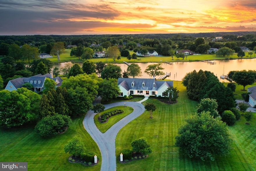 Elegant one story living , move in ready with open floorplan and plenty of glass to enjoy the great westerly views across Hambleton Cove. Stepping up the stone front porch , entering the gracious foyer being greeted by fabulous water views. The light filled  home has views from every room, some of them across the front lawn with the wide open waters of the Miles River in the distance.
The large stone deck is perfect for large crowd entertainment, casual or elegant, the awning providing shade , the westerly breezes bringing the water presence   even closer for those lazy summer days outside. 
This home is just about 1 mile from the historic town center, the surrounding  neighborhood perfect for long walks while  enjoying the water views and beautiful homes in the Chance Hope community. 
The second floor can be accessed by a separate side door , the huge space is insulated and wired, ready to finish as play room or crafts room. The current owners did apply successfully for a waterside pool permit, all paperwork is available for the buyer to resubmit. The home has a attached 2 car garage .