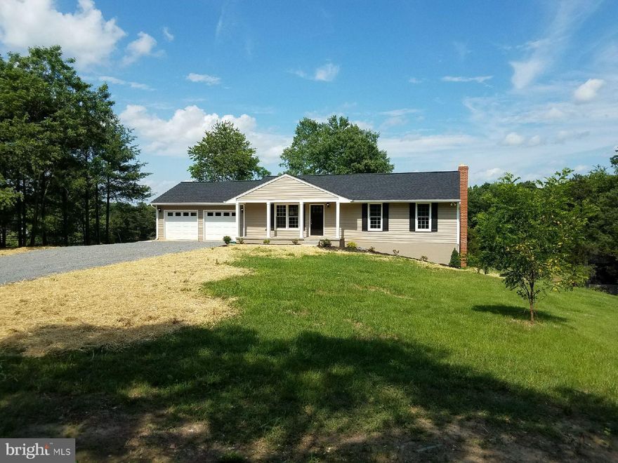 Beautiful completely renovated home on 6.5 acres. Open floor plan w/ solid wood floors throughout main living space. Large fully finished walkout basement opens to expansive patio overlooking back pasture. Everything is brand new - roof, HVAC, siding, electrical, plumbing + kitchen, bathrooms and all finishes. Barn has concrete floors, doubling as a 2 car garage with storage & a second level.