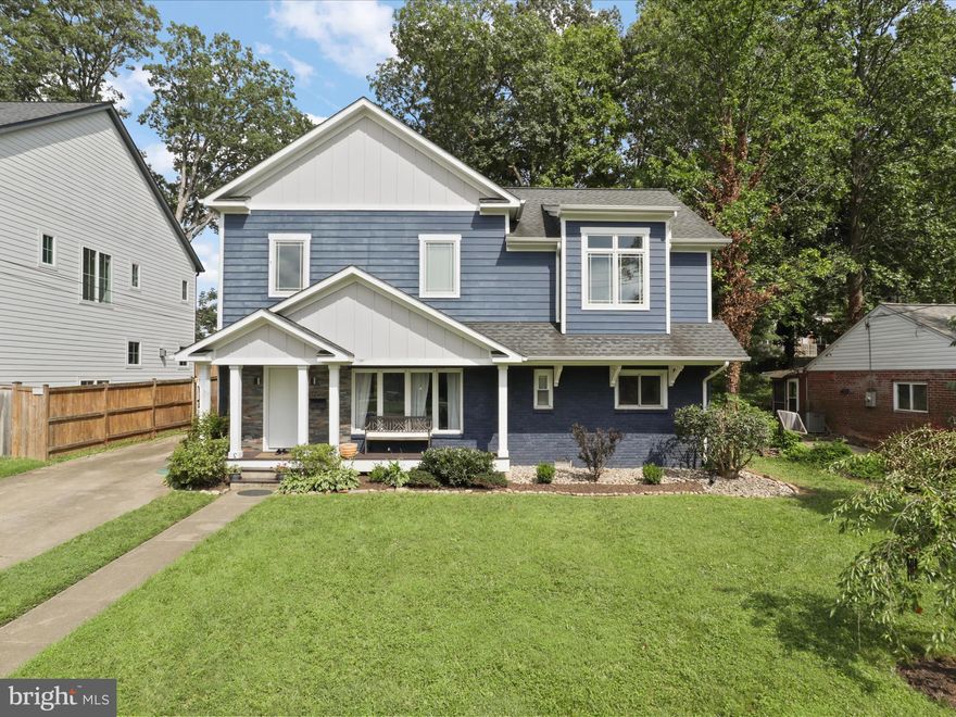 This beautiful colonial underwent a complete home renovation in 2019, to include a second level. Minutes from Mosaic, this Falls Church home is nestled on a .22 acre lot with 5 bedrooms and 3 bathrooms, and has been meticulously enhanced and taken care of by the owner with top tier finishes throughout. Offering over 2,300 square feet of beautifully finished living space with high quality updates. Step inside to discover the home has been updated throughout, featuring gleaming hardwood floors, fresh interior paint, 9’ ceilings, and updated windows. The main level features a large open kitchen with quartz counters, updated cabinets, wall oven, SS dishwasher, gas cooktop, and SS refrigerator (2024). The home is complete with a large center island, timeless finishes, and an open concept layout ideal for both living and entertaining. Off of the kitchen is a sunroom perfect for viewing the large flat backyard with brick patio. On the main level are 2 bedrooms/office and a renovated full bathroom. On the upper level are two additional bedrooms sharing a renovated hall bathroom. The large primary suite features vaulted ceilings, walk-in closet and barn doors leading to the generous bathroom. The primary bathroom features a soaking tub, separate walk-in shower, and double vanity. Additional highlights include  HVAC , A/C unit, hot water heater, roof, siding, gutters- all updated in 2019. Updated crawl space with sump pump (2023), new washer (2025), dryer (2019), upper level windows (2019). Pets, case by case. Dogs ok, no cats. Home is available for 12-24 month lease period. August 1 move in ready. Pet rent $75/mo. Requirements: Minimum credit score 710, minimum income between 2 people is $125,000 combined.