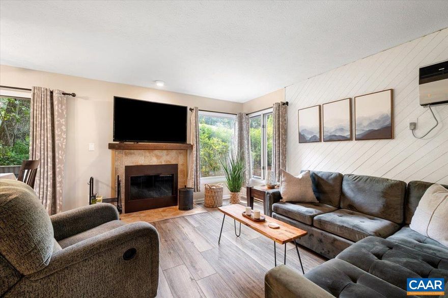 Come enjoy the quiet and beauty of Wintergreen and the Blue Ridge Mountains while staying in this freshly painted and tastefully decorated 2 bedroom / 2 bath condo! You have the best of both worlds, a tranquil space and access to all of the activities at Wintergreen, including thirty miles of hiking trails, some of the best southeast skiing in the winter, and golfing the rest of the year. 2229 Tanners Ridge is located on the 12th hole of Devils Knob Golf Course, Virginia's highest elevation course, and a short walk to the Wintergarden Spa, Nature Foundation and the Devils Knob Club. This condo is also conveniently located near the ski slopes, Chestnut Springs pool, and several restaurants.  This is an active AirBNB rental, where you or your guests can gather around the fireplace after enjoying winter activities or enjoy your time sitting on the the deck and soaking in the cool summer and fall evenings. Take advantage of this fully furnished, tastefully decorated, and cozy condo!,Granite Counter,Wood Cabinets,Fireplace in Living Room