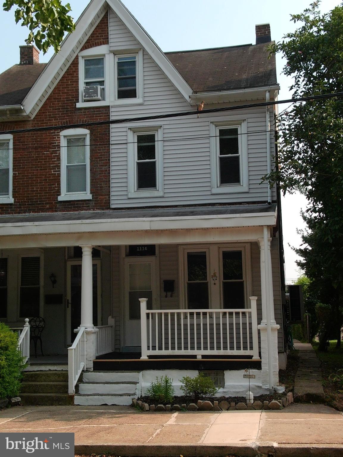 Fully renovated in 2022, this move-in ready 4 bedroom, 1.5 bath circa 1910 twin is on a quiet,
tree-lined street near the Hill School, the Pottstown Hospital and route 422. You can walk to
downtown Pottstown for its ever-expanding dining, pub, music and arts scene. Rupert
Elementary school is 3 blocks away. It features a front porch, two rear patios and a private rear
yard with a carriage house behind. Ready for you to move in and enjoy!
Entering from the front porch, you enter a large living room/dining area, behind which is the
sunny eat-in kitchen and attached half bath/laundry. Walk out the kitchen side door to a side
garden and private yard with patio and carriage barn. The second floor features a full bath,
linen closets, and three sunny bedrooms. The third floor finds you in a large bedroom with large
cubby storage, closet area.
The restoration included fully restoring all hardwood floors, painting inside and outside,
pointing exterior brick, water sealing of the partial metal rear roof, new subfloors, life-proof
wood grain vinyl plank flooring in the kitchen and half bath/laundry areas, new kitchen and half
bath plumbing, kitchen and half bath/laundry rooms insulated below with a vapor barrier and 3
feet of insulation, new mini blinds throughout, three new vinyl sash windows (all windows
except the half bath are now vinyl Thermopane), new mini-blinds throughout, new high
efficiency individual mini-split heating/cooling throughout the first and second floors, new 200A
electric service panel and updated wiring where needed, new 50 gal gas high efficiency water
heater, new sewer lateral all the way to the street hookup, new stove, kitchen hood,
refrigerator, front loading washer & dryer, a reconditioned basement for storage with
waterproofed floor and walls plus dehumidifier, new secure full-width carriage barn doors, new
side and rear gutters and downspout, new front and side wood and storm doors and locks. All
major work was performed under permit by Master level tradesmen.
