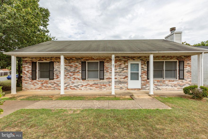 Brick front rambler on a large corner lot at the heart of it all!  Close to all conveniences on Route 3! Main level living to include LR, DR with bay window, 3 br and 2 baths then an open walk out basement with endless possibilities.  Country front porch, deck and shed.  A diamond in the rough that needs cosmetic work to make it shine!   NEW HVAC, hot water heater 2021, deck 2019.