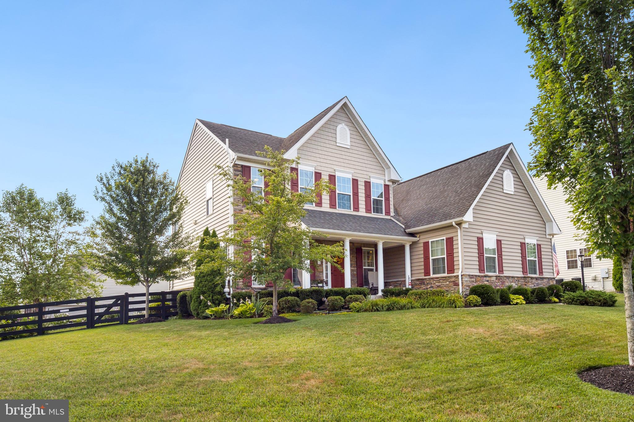 Truly a one of a kind home since this is the only Palermo Model home in Dawson Corner! And it is stunning!! Highlights include: Entertainers Dream Kitchen with a HUGE island, gas cooking, double ovens right off of the Great Room & Morning Room*** Great Room features a Stone Gas Fireplace *** Engineered Hardwood Floors and Plantation Shutters on the Main Level*** Spacious Main Level Office could also be a 6th Bedroom*** Upstairs the Primary Suite has a Custom Walk in Closet and a Walk in Shower *** Laundry Room is Located on the Upper Level as well as 3 Bedrooms and a Full Bath *** Lower Level features a HUGE Rec Room with a wet bar *** The legal 5th BR and full Bath are also on this level ** Lower Level has a Walk Up Exit to the Rear Yard! Speaking of the rear yard, exit from the morning room to the oversized deck with composite decking and the lower level slate patio. Beautifully landscaped for privacy, the rear yard faces east so it is perfect for evening cookouts. AND it has a 3 CAR GARAGE!!!If you are looking to move into the Dawson Creek Community with so many amenities, and have always thought it was out of your price range, then this is your opportunity!