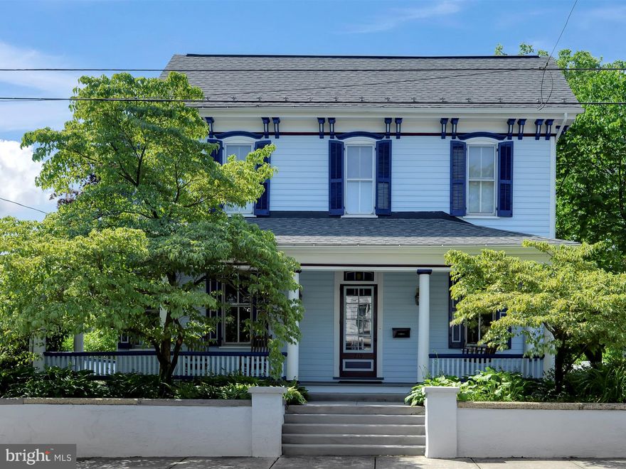 This is the home you have been waiting for!  This gorgeous home offers over 3,000 SF of living space.  If you love the character of the older homes but want the conveniences of modern living, this is the home for you.  The kitchen has been beautifully renovated, granite countertops, Island, Pantry, Dble Ovens, 5 burner gas range, generous amount of space for table & chairs.  Stroll into the dining room with glass pocket doors, hardwood floors, plaster walls, 10' ceilings, & stained glass window. Next you will enter the Family room, with French doors, Built in shelves, hardwood floors. Enter the Sun Room from the family room.  This is a wonderful, relaxing area to enjoy your morning coffee, with gas heat. The Living Room is 34 X 17 and also offers hardwood floors.    1st Floor laundry & Powder Room. The 2nd floor offers a gorgeous, spacious Master Bedroom Suite.  The BR measures 19 x 19 with access to a private balcony. The Master Bath offers a Double Jacuzzi, separate shower, Double bowl, comfort height vanity.  3 additional Bedrooms with hardwood floors, full hall bath and a sitting room.  Full Attic with a cedar closet.  Gas Heat & Central Air in the newer addition.  Oil Heat and Window Units in the rest of the home. Recent Roof.  Work Shop in the Basement, 3-Car detached garage.   This is a home you need to visit to experience the beauty and character.   Definitely move in ready!