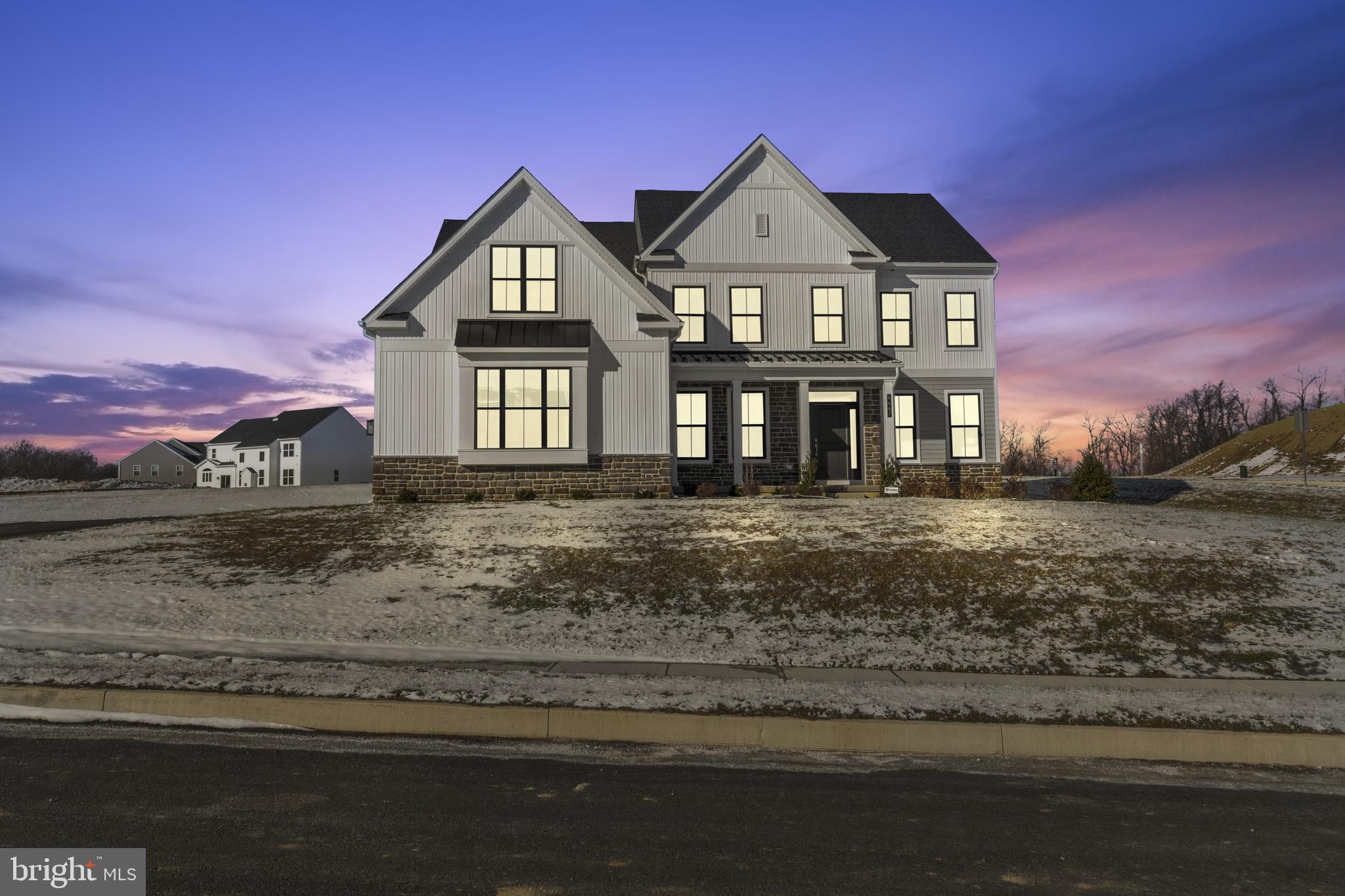 NEW CONSTRUCTION completed Oct '24! The sellers are sadly job relocating and have to leave their brand new home. This 4 BR, 4.5 bath masterpiece boasts every imaginable upgrade, full upgrade list available in documents. Step into a stunning 1st floor featuring an elegant office with French doors, a formal DR with a tray ceiling, and a butler's pantry incl beverage fridge. The 2-story great room steals the show with a floor-to-ceiling stone propane FP, while the breakfast nook opens to the backyard via sliding doors. The gourmet kitchen is a chef’s delight, equipped with quartz countertops, a large center island with seating and storage, a French door refrigerator, a double wall oven, a six-burner gas stove with a pot filler, a farmhouse sink, and a spacious walk-in pantry. The 1st floor also includes a versatile exercise/bonus room and a beautifully designed half bath. The 2nd floor features an expansive master suite with 2 large walk-in closets, a spa-like private bath with dual vanities, a frameless walk-in tiled shower, and a bonus room perfect for an office, nursery, or sitting area. Upstairs, you’ll also find an additional BR with a private bath, 2 more generously sized BRs, and a 3rd full bath. The finished basement with open access offers incredible flexibility, with a large family room, a 4th full bath, and unfinished space for storage and utilities. 2C attached garage! This home is designed for modern living, offering luxury, comfort, and functionality at every turn.