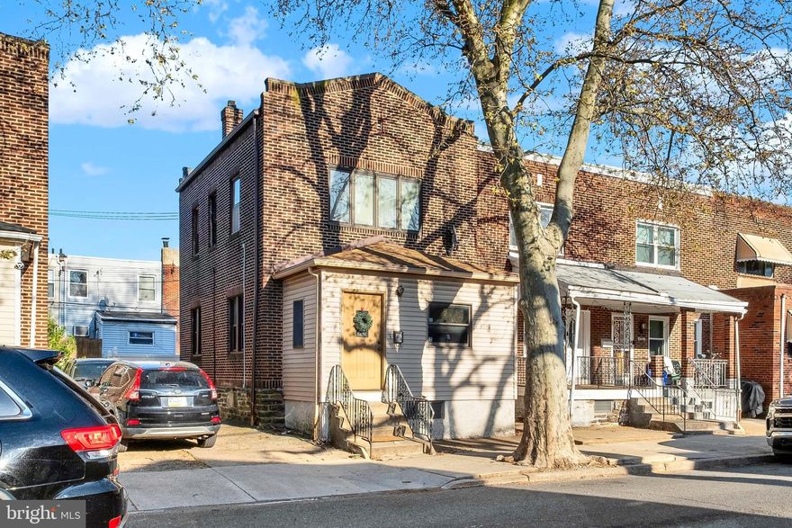 Great Opportunity in South Philadelphia! This end unit rowhome offers solid bones and endless potential. Featuring three bedrooms and 1 full bath and rare off street parking, this home is perfect for buyers looking to customize and add value. Enjoy a private backyard, ideal for entertaining or relaxing and a prime location just minutes from the stadiums, public transportation and major highways.  Whether you're a first time buyer or an investor, this property is a must see.  Bring your vision and make it your own!