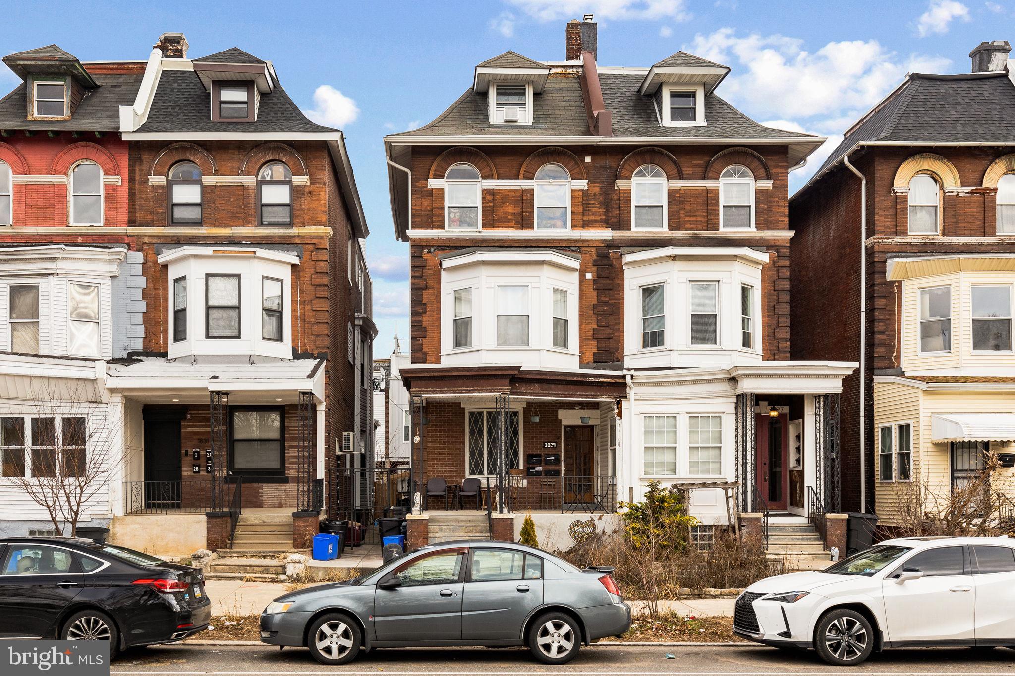 Impressive 4-unit building on Fairmount Park! This signature location along the rapidly redeveloping 33rd Street corridor features SEPTA and bicycle lane connections to Center City Philadelphia and is a short walk from Fairmount Park Tennis Courts, Mander Playground, Sedgley Woods Disc Golf, Strawberry Mansion Golf Driving Range, and Smith Memorial Playground. Unit 1: 2 BR, 2 BA, previously rented at $1575 per month, approximately 1200 square feet. Unit 2F: 1 BR, 1 BA, rented at $1385 per month, approximately 600 square feet. Unit 3R: 1 BR, 1 BA, currently vacant and previously rented at $1385 per month. Unit 4: 3 BR, 2 BA, rented for $2100 month, approximately 1500 square feet, bi-level floor plan with roof deck. Bonus area in basement: 1 BR, 1 BA, Currently Airbnb, $2100 a month, approximately 900 square feet. Common gym for building and adjacent to unit in basement as well.