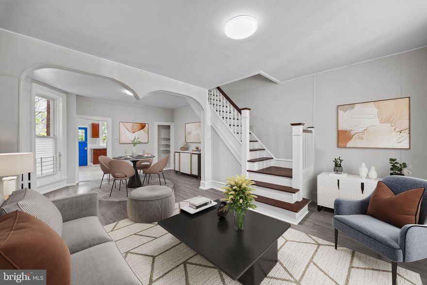 BEST AND FINAL OFFERS ARE DUE BY 5 P.M. ON MAY 4TH (SUNDAY).  Welcome to 6120 Walton Avenue—a beautifully updated home on a quiet, tree-lined block in West Philadelphia, just steps from Cobbs Creek Park and beloved local spots like Soulful D’Lites and Macho's Delish Mix. This move-in-ready gem features a welcoming covered front porch and an expansive rear yard perfect for entertaining, gardening, or play. Inside, you'll love the high ceilings, abundant natural light, and ideal layout connecting the spacious living, dining, and kitchen areas. Upstairs offers three generously sized bedrooms with ample closet space and a stylishly updated full bathroom. The clean, unfinished basement provides endless flexibility for storage or future living space, and includes a nearly new boiler (installed in 2023) plus laundry. With a new roof, modern updates throughout, and unbeatable access to parks, transit, and neighborhood amenities, 6120 Walton Avenue is a must-see. Don’t miss this opportunity—schedule your tour today! Buyer to verify square footage and taxes.