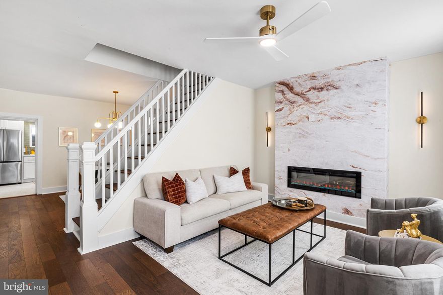 Discover this impeccably renovated home offering modern luxury and unique character, just blocks from Fishtown, minus the premium price tag. Step inside the bright living space, the perfect spot to cozy up next to the fireplace during a cold winter evening. The designated dining room provides a separate, intimate area fit for entertaining guests. The heart of the home is the dreamy, brand-new galley kitchen, designed for both functionality and style. Featuring crisp white shaker cabinets, elegant quartz countertops, vibrant green subway tile backsplash, open floating wood shelving for a contemporary flair, and complete with a full suite of stainless-steel appliances. The second floor hosts two nicely sized bedrooms, offering quiet retreats, along with a hallway bathroom designed with high-end finishes. Ending out the tour is the large, super-private backyard, that offers total seclusion from the city’s hustle and bustle. This home is walking distance to several local staples: Philadelphia Brewing Co., OG Pizza, Picnic, Il Sorriso Cafe, the newest hot spot Emilia, and so much more. Come check out this gem and see what it has to offer.