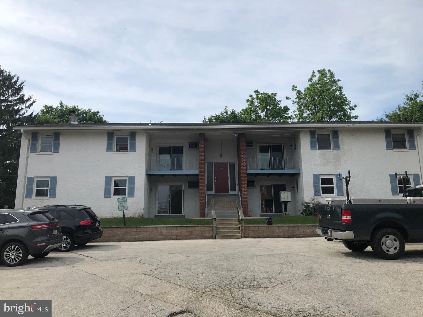 Here is a rare opportunity to purchase a turn-key 8 unit apartment building in Phoenixville Borough. All units feature 2 bedrooms, hallway bathroom, eat-in kitchens, large living rooms, balcony/ porch, ample closet space and 2 wall unit air conditioners. The apartments are updated with newer windows, vinyl or laminate plank flooring, most newer kitchens, bathrooms and light fixtures. The partial basement has 2 gas boilers used for common area heating, 8 newer water heaters and storage space. The tenants pay for electric, electric heating and cable/internet. Owner pays for Water, Sewer, Trash, Lawn, Snow. 8-10 Car parking lot. Exterior improvements include new roof in 2016 and gutters/downspouts in 2021. 7 of the 8 apartments are presently rented. Income/Expenses available. Photos taken 2020-2022 prior to tenants moving in.