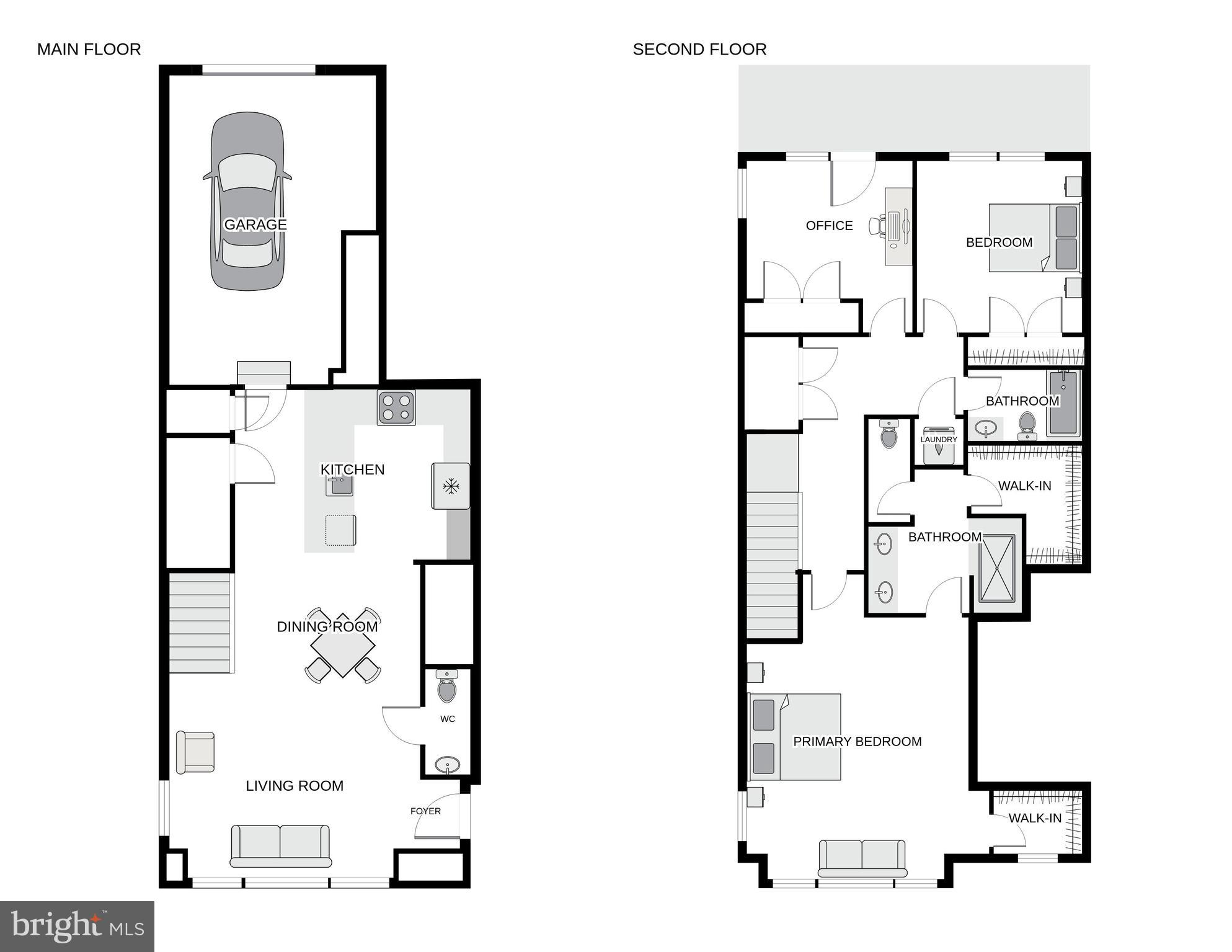 Open House Sunday, June 29, 2-4pm. UPDATED PRICE! Rarely available END-UNIT with finished garage, 3-bedroom 2.5 bath unit on two levels. Conveniently located community of Westside at Shady Grove, walking distance to the Metro. The end unit allows for three large front and side windows. Main level has upgraded wide plank hardwood flooring. Open concept of living room, dining room and kitchen. The white kitchen has an upgraded gourmet package with 42 in. cabinets, stainless steel appliances, a stone countertop, custom backsplash, and deep farmers sink. There's an attached one-car garage with custom, epoxy flooring that enters through the kitchen. New hardwood flooring was installed on the stairway, upper-level hallway, and office/third bedroom. (Please note the flooring has been updated after photos and virtual tour was taken.) Brightly lit large primary bedroom with additional closet/storage. Primary bathroom with double vanity and separate WC. The community consists of an outdoor pool, fitness center, club house, picnic area and two dog parks. This 4-year-old home is within walking distance of the Shady Grove metro. Please be sure to check out the virtual tour!
