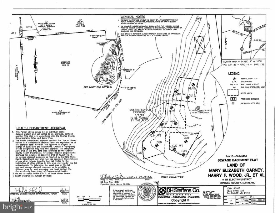 Golden opportunity for someone looking for an eventual family compound. Currently there are 4 total perc sites.  47.61 acres of woods and farm land with frontage on MD Route 301 and Turkey Hill road.  Located across from Turkey Hill Park which offers a dog park, soccer and recreation area, disc golf and more! Just minutes from Downtown La Plata, without the town taxes. Close by to all shopping, dining, and schools.