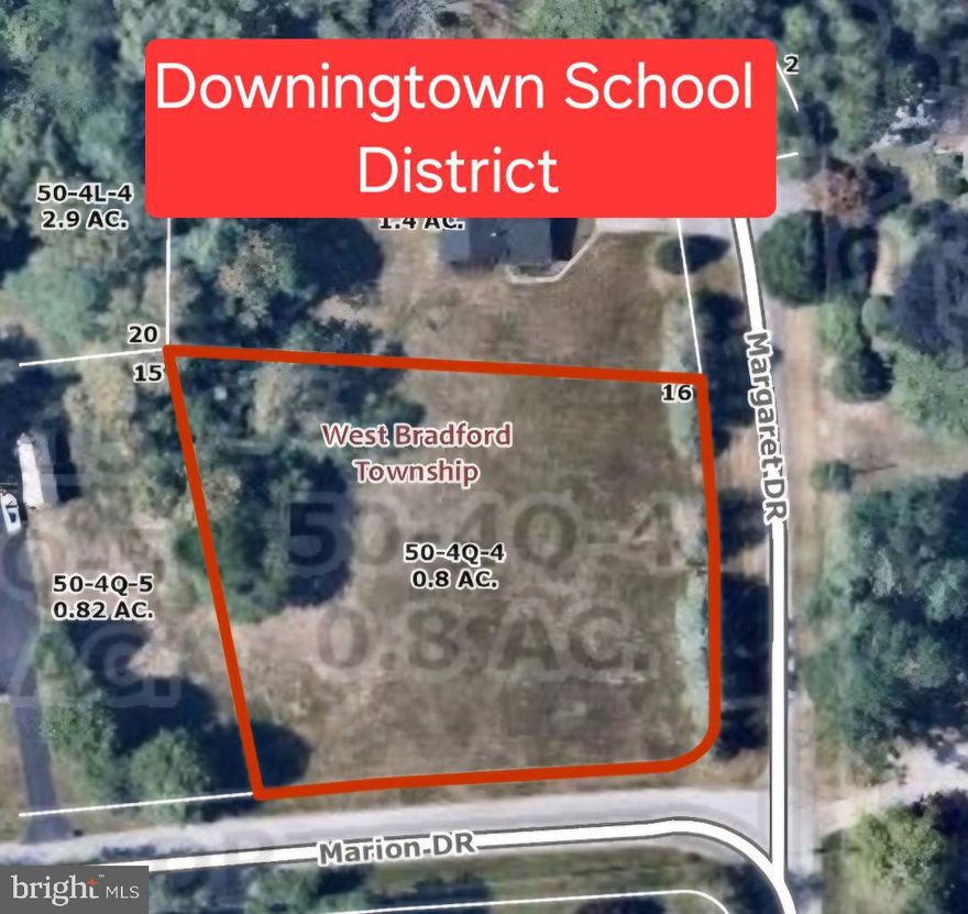 Welcome to 1120 Margaret Ln.  Lot #16 . This 0.8 Acre Parcel Located in the award- Winning Downingtown School District Is waiting for you. Take this opportunity to Build and Customize the Home of your Dreams. This ideal corner lot is located in a quiet neighborhood conveniently located with access to major roads, Shopping Centers, Entertainment venues, and Restaurants.  Water Management  Survey has been completed and is available. Septic Documentation available including Perc test approved by the Chester County Health Dept. including both primary and additional required backup systems. Storm water report Completed and Approved, Choose your own contractor as this property is not tied  to a builder allowing you flexibility. Buyer and Buyers agent will be responsible for verifying any/all information related to the property with the township including but not limited to land usage, building requirements and lot size. Please make an appointment before going to property. Don't miss out on this rare opportunity  to build your perfect home in a top-tier school district.