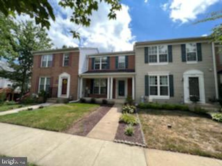 Brick front three bedroom, two and one bathroom home in quiet neighborhood. Covered front porch, 3 finished levels, gleaming hardwood floors in the living room, high ceilings in upstairs bedrooms. Nice size deck and patio backing to the beautiful forested area.