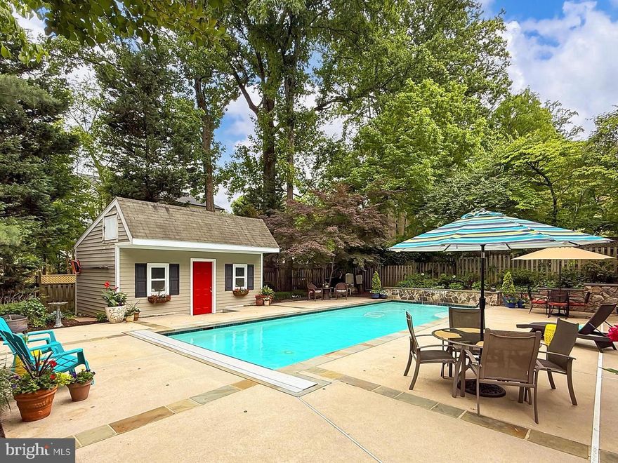 🏡Welcome home to 7221 Timber Lane, a luxurious residence nestled in the heart of Falls Church, VA • This exquisite 6-bedroom, 4.5-bath renovated & expanded home offers a perfect blend of elegance and functionality and boasts a NEW Roof, Trim & Gutters in 2025 • Step inside to find gleaming hardwood floors that guide you through an open floor plan • The gourmet kitchen is a culinary dream, boasting a large island with prep sink, six burner dual fuel Wolf gas range w/pot filler, built-in Wolf microwave, SubZero built-in refrigerator, dual Cafe dishwashers, and a farmhouse sink for seamless meal preparation and entertaining • The spacious walk-in pantry provides an additional refrigerator, utility sink, and ample storage ensuring your kitchen stays organized and clutter-free • The Kitchen opens to a spacious Breakfast Area and Family Room equipped with a warm gas fireplace • The Formal Dining Room is perfect for hosting gatherings, and the adjacent Living Room provides the overflow space you need for entertaining • A large, light filled Home Office and convenient Powder Room complete the main level • Luxurious Upper Level: Upstairs, the primary suite serves as a serene retreat. Indulge in the spa-like bathroom featuring a soaking tub, a walk-in shower, and Double vanities offering a sanctuary of relaxation • Four additional well appointed bedrooms and two full baths provide generous space for family and guests • Den for reading, studying, or activities • Convenient upper-level laundry room with dual sinks completes the Upper Level • Versatile Lower Level: The lower level expands your living space with a sixth bedroom and a 4th full bath, ideal for guests or an in-law suite • The spacious rec room is perfect for entertainment or relaxation, while a 2nd laundry room adds extra convenience •  This level also includes a large unfinished storage/workshop area with rough plumbing for an additional full bathroom.  This space provides walkout access to the stone patio and pool, offering unlimited potential for customization to suit your needs • Outdoor Oasis: Step outside to discover a beautifully landscaped backyard featuring a heated, Saltwater Pool, complete with an auto safety cover making it low maintenance and adding peace of mind—a perfect setting for summer fun and outdoor entertaining • The stone patio surrounds the pool and backyard, providing an ideal space for alfresco dining or simply enjoying the tranquility of your surroundings • Prime Location: Conveniently located just minutes to the East & West Falls Church METRO Stations • Easy access to commuter routes I-66, 495, Route 7 & Route 50 makes commuting to DC/Arlington/Tysons/Reston and beyond a dream! • Nearby shopping, dining, parks, and entertainment in downtown Falls Church City, including: Farmers Market, new Whole Foods, Founders Row, Birch & Broad, West End & more! • McLean High School Pyramid • Love where you live, welcome home!