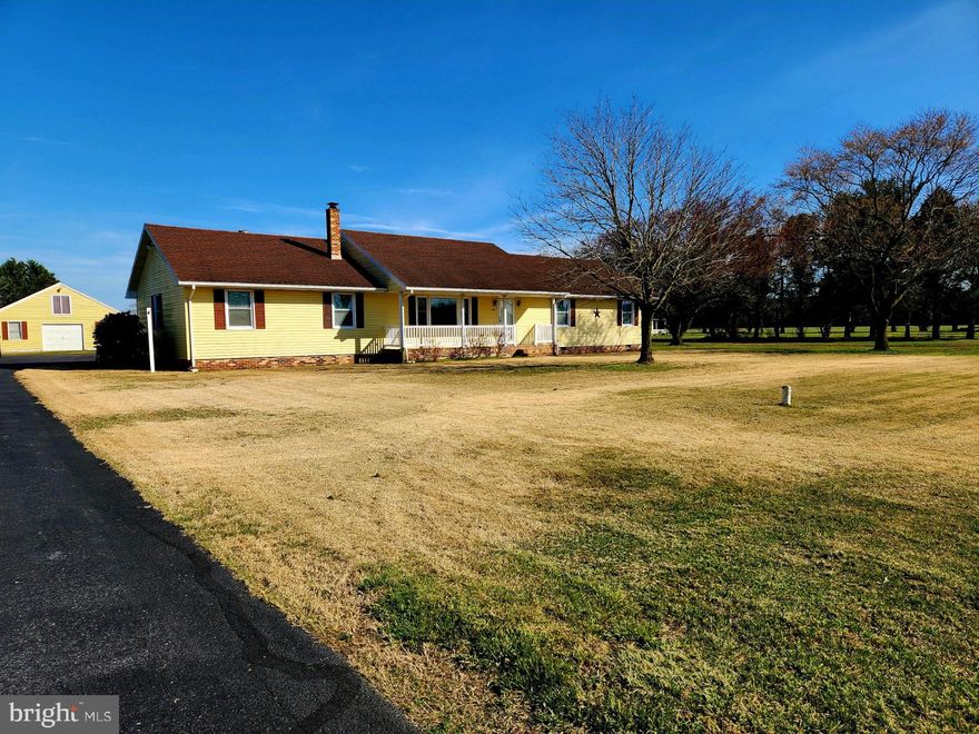 If you're looking for space, that's just one of the many features this beautiful ranch home offers. Sitting on just over an acre & a half,  this  home offers a wide open living room & dining room area. The attached garage also features it's on office.  New flooring & roof were installed within the last 6 years. A new thermostat was installed on 4/6/24 & the HVAC system was checked & is running properly. Seller has had no issues with the central AC.  There's a pellet stove in the living room to help keep things cozy in the winter.  The small back deck features a ramp for easy access into the house, if needed. The large asphalt driveway offers plenty of parking for any upcoming summer events that you want to plan! The large barn behind the home offers another indoor parking option & has plenty of room for storage or a work area for your special projects! There's a small shed behind that barn that offers even more storage space. The solar panels will convey with the property & will be paid off at settlement by seller.  This property is being sold AS IS. Best and FINAL offers are due at 9am on Wednesday, 4/10/24.