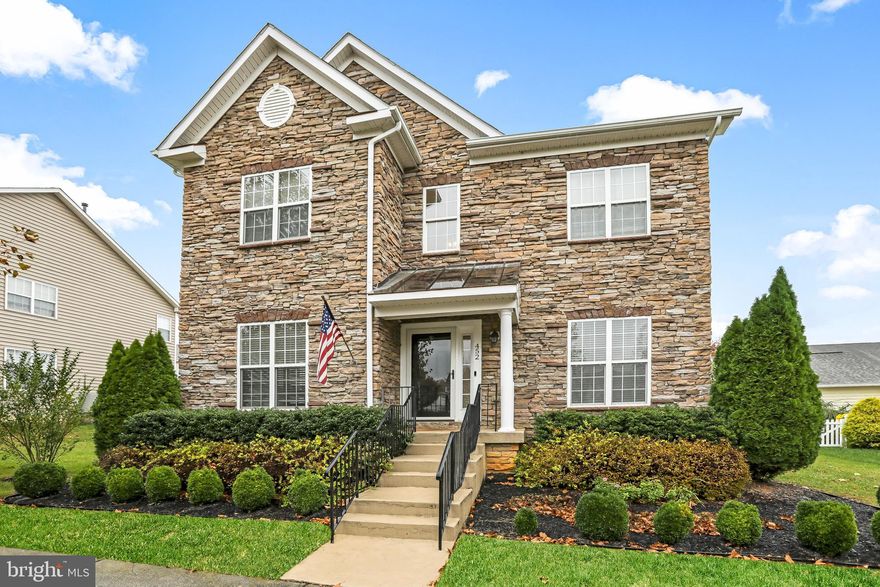 Beautiful stone front "Savannah" model in one of Jefferson County's most sought after neighborhoods.  New roof and siding in 2018; new HVAC 2021 including thermostat controlled attic fan.  This light, bright and open concept floorplan has close to 2700 sq.ft above grade, with 4BR/2.5FB on the upper level; the main level features a spacious light filled open layout perfect for gathering with friends and family. Formal Living and Dining Rooms have tray ceiling, Family Room with stone fireplace, Gourmet Kitchen with wall ovens, built in microwave, cooktop, and new stainless steel appliances! Upper level includes the Primary Owner's Suite with attached his/her walk-in closets and luxury bath. 3 additional Junior Bedrooms share a full bath. Unfinished basement is ready for you to complete to add additional living space; it has roughed-in plumbing for a 3rd full bathroom.  Fenced back yard with high quality PVC fencing. This community has 2 tot lot areas and a tennis court area as well as a connecting walkway to Washington High School. Located just off 340 this is a perfect commuter location!