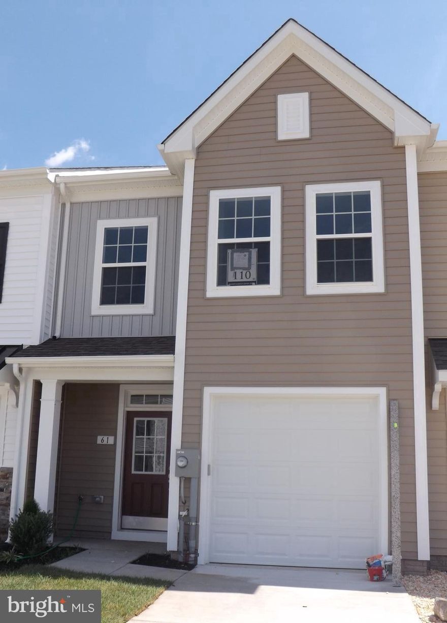 Only 2 years old, 2 level Townhome in McCauley Crossing. Nice open floor plan on first level with luxury vinyl plank flooring.  Upper level is 3 bedrooms, 2 bath and laundry. Rent is $1695, security deposit $1695, application fee is $55 per adult. No pets. Tenant pays all utilities and must have renter's insurance. Apply online at the Longandfoster website.