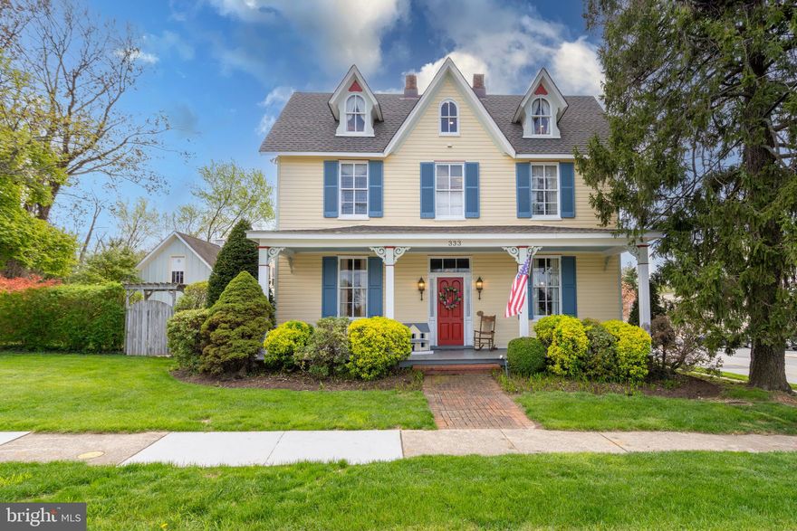 Don’t miss this rare opportunity to purchase a beautifully restored home in Historic Lutherville! This is one of the original homes built in 1885, initially serving the Victorian borough of Lutherville as the Corkran Brothers general store. Long before C&P Telephone, it housed the first phone exchange serving Towson northward to Cockeysville in 1886. By the early 1900’s, the home joined other Lutherville originals as summer homes for several prominent Baltimore families including Dr. John Morris, the founder of Lutherville. The home was fully rehabbed down to the studs and carefully recrafted over a three-year restoration from 1984 to 1987 including complete updates of all plumbing, electrical, heating and thermal insulation systems to modern standards. There is a photo album documenting the original rehab process along with newspaper articles featuring the home at that time, which the owners are happy to pass along to the new Buyer. Many further renovations have been performed since the original project including the addition of a large family room, a second-floor primary bedroom suite and a 3-car, 2 story garage in 1994. Since then, this home has been further updated with a fresh kitchen and bathrooms and many other attractive features. The home offers plenty of living space at 3,210 finished square feet, as well as 6 bedrooms, 3.5 bathrooms including two en-suite baths, beautiful hard pine floors throughout, 10ft ceilings on the 1st and 2nd floors, 7ft historic windows, original wood ceilings and wainscoting, a gas fireplace, and floor to ceiling built-in cabinetry. This home is abounding with old-world charm throughout! The kitchen was professionally remodeled with top-of-the-line Rojahn cabinets, granite countertops, and Viking 36" refrigerator and 30" freezer and attached hidden laundry room. Primary systems have been recently updated including a new roof, new HVAC systems and new endless hot water system. Every room in the house is separately zoned for optimal efficiency and comfort. The 3-car garage has a massive space on the 2nd floor awaiting your imagination. It features its own 100 amp electric service and an existing sewer line tie-in for easy conversion to an in-law apartment, exercise room, or other flexible-use space. The grounds feature a very nice private brick patio, level rear yard, and large tractor shed attached to the garage. If you want all the features of a new home packaged in a historic beauty, this is the one and it won’t last long! The current owners have loved this home for over 40 years and look forward to passing it to someone who will cherish both its history and all that it has to offer! Don’t let this one get away… Schedule your showing today!