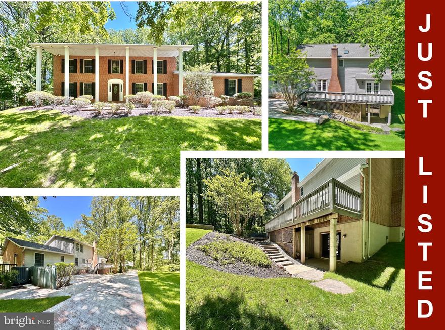 Welcome to this stately brick-front Colonial, beautifully sited on a private 1.64-acre lot backing to mature trees on a quiet no-thru street. A full-length covered front porch with classic columns creates a warm and inviting first impression while the serene setting offers peaceful views, abundant wildlife and a true sense of privacy. Lovingly maintained by its original owner since 1983, this spacious 4-bedroom, 2.5-bath home offers over 4,300 total square feet of living space across three finished levels. Inside you are welcomed by a generously sized foyer with hardwood flooring that continues through the living room, dining room and private office. The expansive living room features a brick wood-burning fireplace, plantation shutters, sconce lighting and crown molding, while the formal dining room is ideal for gatherings with plantation shutters, a statement chandelier, crown, chair and picture molding. A private office with built-ins and French doors to the deck offers a perfect work-from-home or flex space. The traditional floor plan includes an eat-in country kitchen with granite countertops, breakfast bar/peninsula, three pantries and great table space overlooking the backyard. The adjacent family room features a second wood-burning fireplace, new carpet, built-ins and French doors to the deck. A mudroom/laundry room with side entry and garage access adds convenience.
Upstairs are four generously sized bedrooms, including a spacious primary suite with dressing area, additional vanity, dual walk-in closets and private bath with soaking tub and separate shower. The secondary bedrooms offer new carpet, ample closet space and share a hall bath with skylight and dual vanity.
The fully finished walk-out lower level is sure to impress featuring a large recreation room with brand-new carpet, cedar wood walls and built-in bar. Additional space offers storage or future potential, including an area with existing shower and rough-in for a full bath. Outdoor features include a 34’ x 10’ deck, multi-tiered paver patio and landscaped grounds. The former in-ground pool has been professionally filled, creating additional usable yard space. A long driveway leads to an oversized side-load garage. ** Recent updates in 2026 include new carpet, fresh paint, new insulated garage door, new French doors, updated locks, new smoke detectors and landscaping improvements. Major updates include water treatment system (2023), hot water heater (2021), leaf guards (2015) and 50 year architectural roof and HVAC (2010) ** Conveniently located near top-rated schools, shopping, dining and commuter routes including I-83 and I-695, this home offers space, privacy and opportunity—ready for your personal touch. WELCOME HOME!