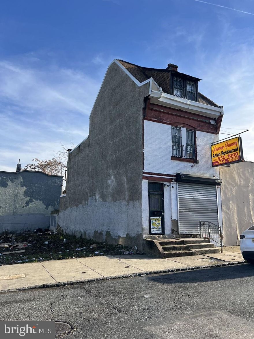 come to see this good opportunity for business owner, cross street with frankford ave, one block with bus stop and subway, it was Chinese restaurant before ,all the restaurant equipment are working Fine, restaurant closed due to family issues ,need a little renovation , upstair is 3 bedroom apartment , with hardwood floors ,heating system is not working, seller will get the repair done before closing .