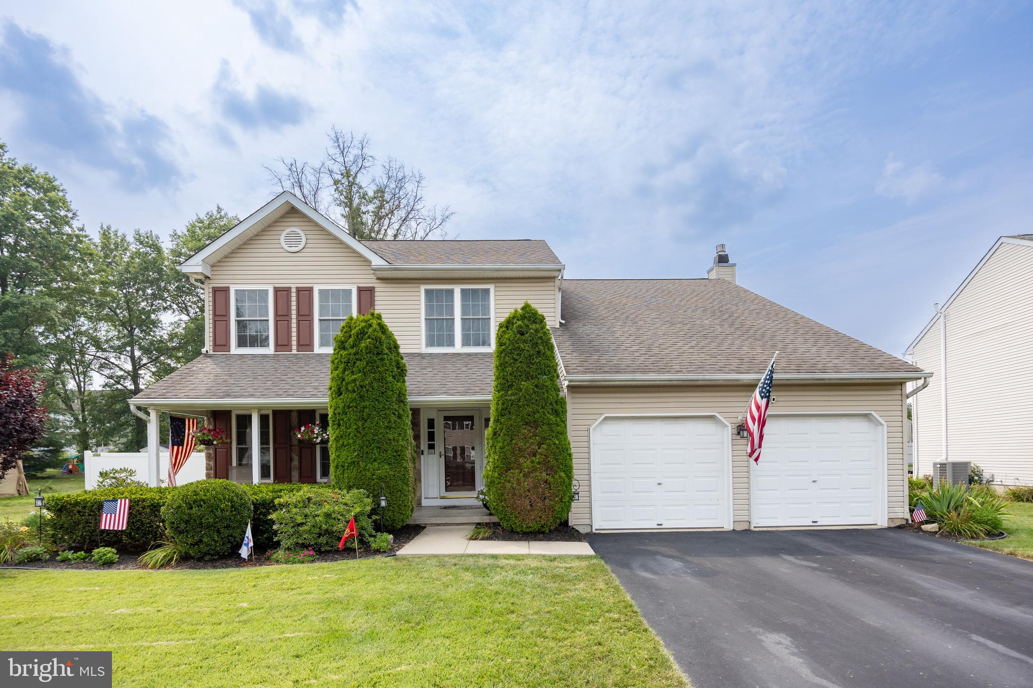 Welcome to 75 Fairway Court, a beautiful and nicely appointed home tucked away on a cul-de-sac location yet close to everything! This home is impeccably maintained, updated throughout and offers a warm inviting atmosphere. The kitchen features stainless steel appliances with microwave, dishwasher, stainless sink and tile backsplash. It opens to the family room and features sliding doors to a composite rear deck and yard. The first floor has a living room that also could be used as formal dining if desired. The second floor has the primary bedroom with its own ensuite bath, jetted tub, skylight and double vanity. Additional bedrooms, remodeled hall bath and second floor laundry complete this floor. The yard is level, completely fenced in with a small pond feature and shed. The basement is finished with additional living space, and the fun themed wall decor does peel off! A Storage room and utility/workout room complete the lower level. Close to major routes, the turnpike, shopping, dining, movies and so much more! Schedule your showing today!