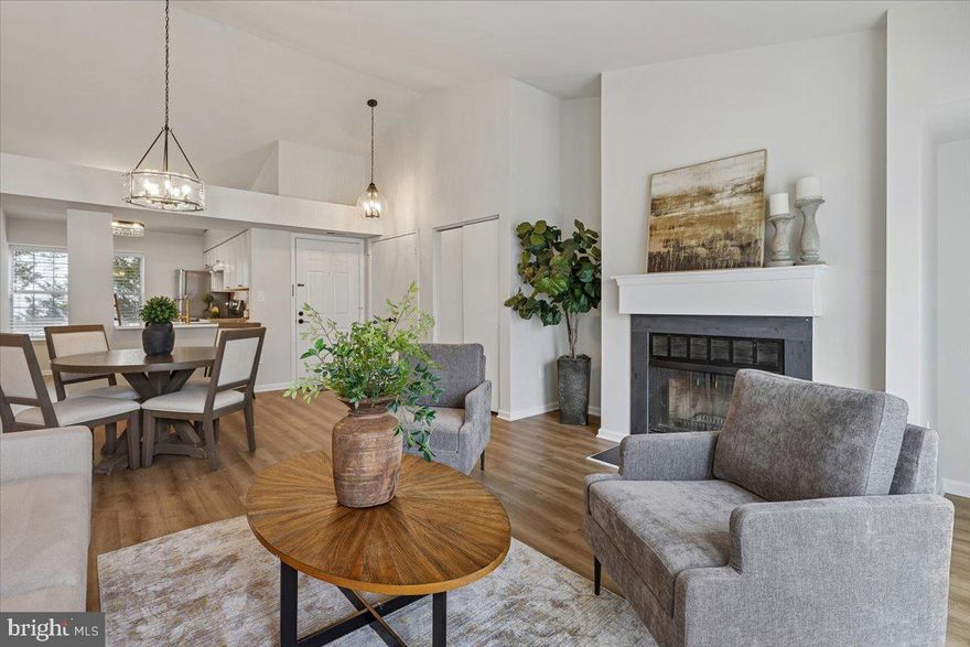 This is the one that checks every box!!!

Beautifully renovated from top to bottom, this 2 bedroom, 1 bath bright, end unit,  feels fresh, modern, and completely move-in ready. Every detail has already been taken care of. Luxury vinyl plank flooring runs throughout, the entire home has been freshly painted, and major updates provide true peace of mind.

The beautifully updated kitchen features quartz countertops, new cabinets,  all new appliances, and new backsplash. With plenty of space for a small table, it’s perfect for both casual meals and gatherings. The counter also offers room for bar stools, creating additional seating for family and guests. The bathroom has also been completely renovated with clean, contemporary finishes.

Natural light pours in through two brand-new sliding glass doors and an abundance of windows, highlighting the cathedral ceilings in both the living room and the primary bedroom. The vaulted ceilings make the space feel open and airy, while the large private deck extends your living space outdoors. You can step out to the deck not only from the living room, but also directly from the primary bedroom. The beautiful primary bedroom features a designated vanity area with built-in drawers for storage, a quartz countertop, and beautiful lighting.

Additional upgrades include a full sized new washer and dryer, with shelves and storage space, new thermostat, custom-made blinds, and a recently replaced roof.

The community offers an impressive list of amenities included in the condo fee, making it truly worthwhile: water, sewer, exterior building maintenance, roof, landscaping, snow removal, trash and recycling, swimming pool, tennis courts, scenic trails, a lake, and community events. Enjoy a worry-free lifestyle with so much included.

Parking is exceptional—one assigned space plus ample unmarked and guest parking, a rare find in many communities.

Conveniently located with easy access to major commuter routes, about 3 miles to the Metro station, less than 10 miles to Dulles Airport, and close to public transportation, this home offers both comfort and convenience.