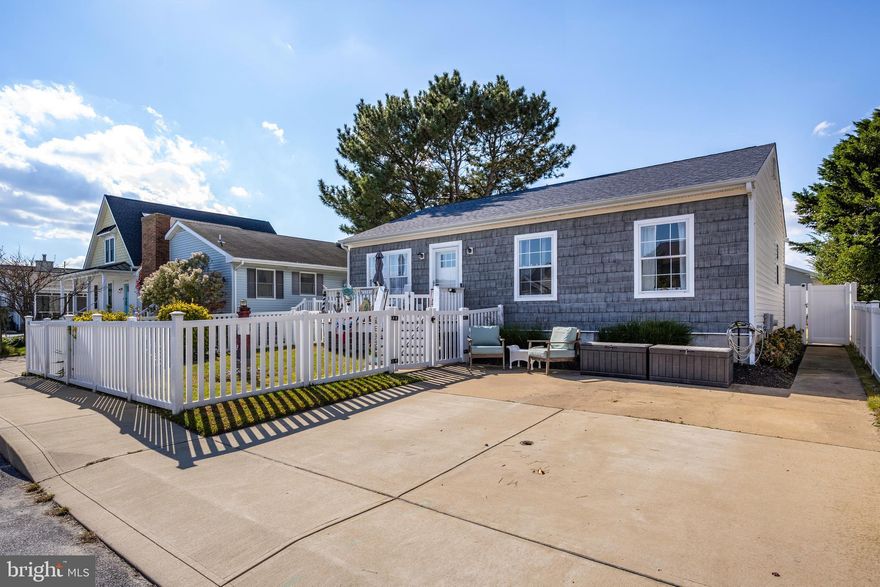 Seize this amazing opportunity to own a beautifully updated single-story rancher in North Ocean City with NO HOA fees. Lovingly maintained by the current owners, this home boasts  a NEW roof replaced in 2021, waterproof laminate flooring,  new central heat/air as well as a new water heater in 2022.  Just this year, the owner added brand-new vinyl shingle siding, enhancing the home’s curb appeal and durability. The modern kitchen shines with new appliances, stunning granite countertops, and a unique granite table attached to the wall (it's all part of the same slab!)  A distinctive sliding barn door separates the kitchen from the living room, adding a rustic yet stylish charm that creates a warm, inviting atmosphere. The newly added Office Sunroom Extension provides a bright, versatile space perfect for work or relaxation. The master bedroom now features a new private entrance via the balcony, offering added convenience and a touch of elegance. Enjoy your days in the large fenced back yard, ideal for entertaining, and relax on the secluded back deck. The property includes a spacious storage shed for all your beach essentials. Nestled in the vibrant Caine Woods community, you’ll have access to parks, playgrounds, tennis courts and more.  Not to mention you would be walking distance to the beach.  This exceptional home could be yours!