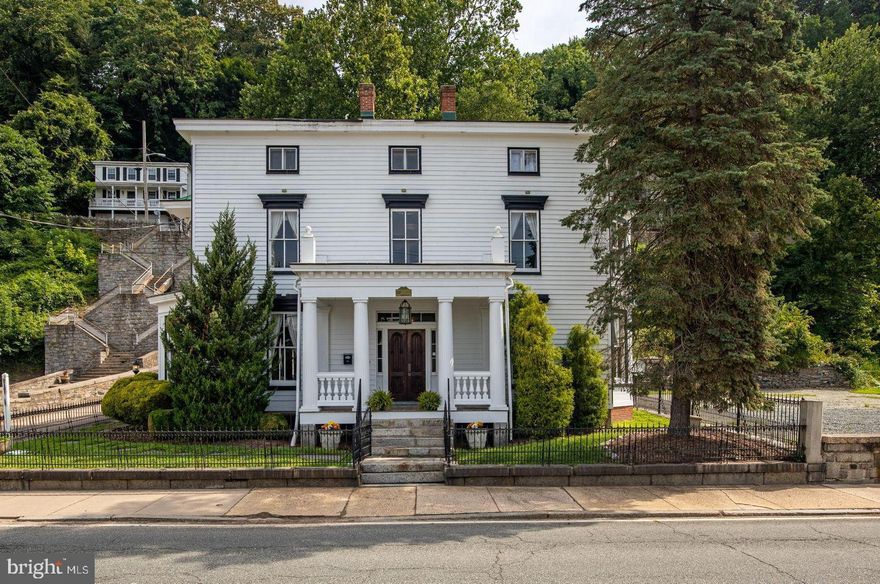 Historic Victorian Home, previously used as a B & B, and small cafe.  Unique home with potential for resale,  cafe, B & B, professional office space.  House is equipped with audio equipment throughout, main dining room features an electric screen in ceiling and speakers throughout home.  Kitchen is commercial kitchen equipped with safety auto extinguishers and multi sinks for health codes, brand new refrigerator and new commercial oven/stove.    Fire escapes, exit signs sprinkler system and smoke detectors throughout building.  This home features bedrooms with private full baths, many with private fire places, and the largest bedroom is a luxurious suite with curved window seating, fireplace, private covered balcony, and large bath.  The main level has 2 large parlors, both with wood fireplaces, and curved window bump outs.  Don't miss your chance to own  a Victorian that is rich in  Port Deposit History.