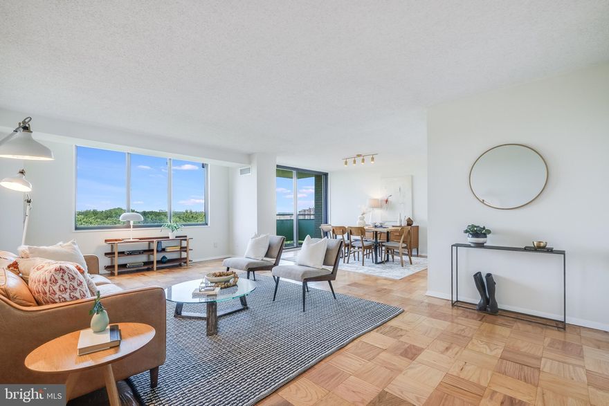 Welcome! This large one-bedroom, one-bath unit offers easy living at the amenity-rich and gated Promenade Towers Cooperative in Bethesda. This special unit features large scaled rooms and is flooded with natural light. Set on the 13th floor with wonderful tree-top views, there are dedicated spaces for dining, entertaining, and easy day-to-day living. 

The living room is quite spacious and flows nicely into the dining area. The kitchen offers plenty of counter and cabinet space, and there is a pantry for food storage and cleaning supplies. Start your day with morning coffee or wind down with a glass of wine on the balcony. 

The spacious bedroom features oversized windows and a large walk-in closet. The full bath includes a tub/shower combination and is well located for both guests and for the unit owner. 

Enjoy true resort style living with countless conveniences and amenities including: Tennis + Pickle Ball Courts| Indoor + Outdoor Pools | Fitness Center w/ Sauna and Hot Tub| Gated Entry with a Guardhouse | Onsite Market | Onsite Salon| Multiple Spaces for Relaxing + Entertaining| Community Vegetable Garden| Chef Tony’s Restaurant and Bar| Dry cleaners | Tailor | Shoe Repair | ATM | Bike Storage | Electric Vehicle Charging Stations | Ample Guest Parking. 

There are laundry rooms on each level with large washer/dryers. A Metro bus stops on-site and can take you directly to the Medical Center and Bethesda Metro stops. Just outside of the community are dining and retail options including the Wildwood Shopping Center.