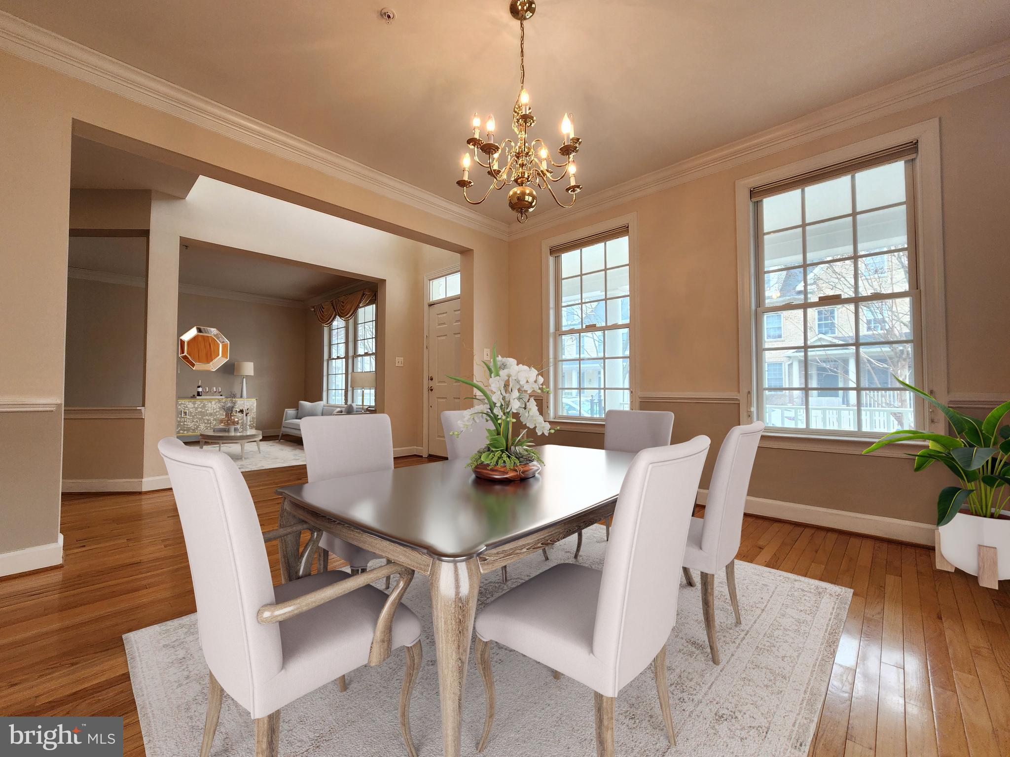 Move-in ready! This spacious and elegant 5-bedroom, 4.5-bathroom house perfectly blends traditional charm with a modern, open feel. Featuring a grand two-story foyer that welcomes you with abundant natural light, this home boasts gleaming hardwood floors throughout the main and upper level, 9-ft.. ceilings, chair rail and crown molding, and recessed lighting. The gourmet kitchen is a chef’s delight with maple cabinetry, granite countertops, a ceramic tile backsplash, stainless steel appliances (including a brand-new fridge), a breakfast bar, a large pantry, and ample recessed lighting. The spacious family room is perfect for gatherings with a cozy gas fireplace and access to a fully fenced backyard. The luxurious primary suite features a huge sitting room, a ceiling fan, and two spacious walk-in closets, while the en-suite bath boasts a Jacuzzi soaking tub, a separate walk-in shower, and a dual vanity. Two additional bedrooms on the upper level each include chandeliers and double-door closets, with a full hall bathroom providing ample space. The bonus laundry room on this level is complete with a washer, dryer, and storage shelves. The third loft level offers the perfect office space or guest suite, featuring a separate bedroom with a closet and a full bathroom. The newly carpeted basement level provides even more living space, including a separate bedroom/guest room, full bathroom, and extra storage area—ideal for a home gym or a recreation room. Additional highlights include a 2-car garage and recent updates such as a new roof and gutters (2021), a new refrigerator (2024), fresh paint throughout, and a new carpet on the lower level. Ideally located, this community has a wide variety of different features like swimming pools, a clubhouse, tennis courts, parks, tot lots, dog walking areas, and more. This location is ideally close to I-270 and MD 355, creating a commuter-friendly experience, only minutes to the Shady Grove Red Line Metro, free metro shuttle bus, plus easy access to the King Farm Village Center.